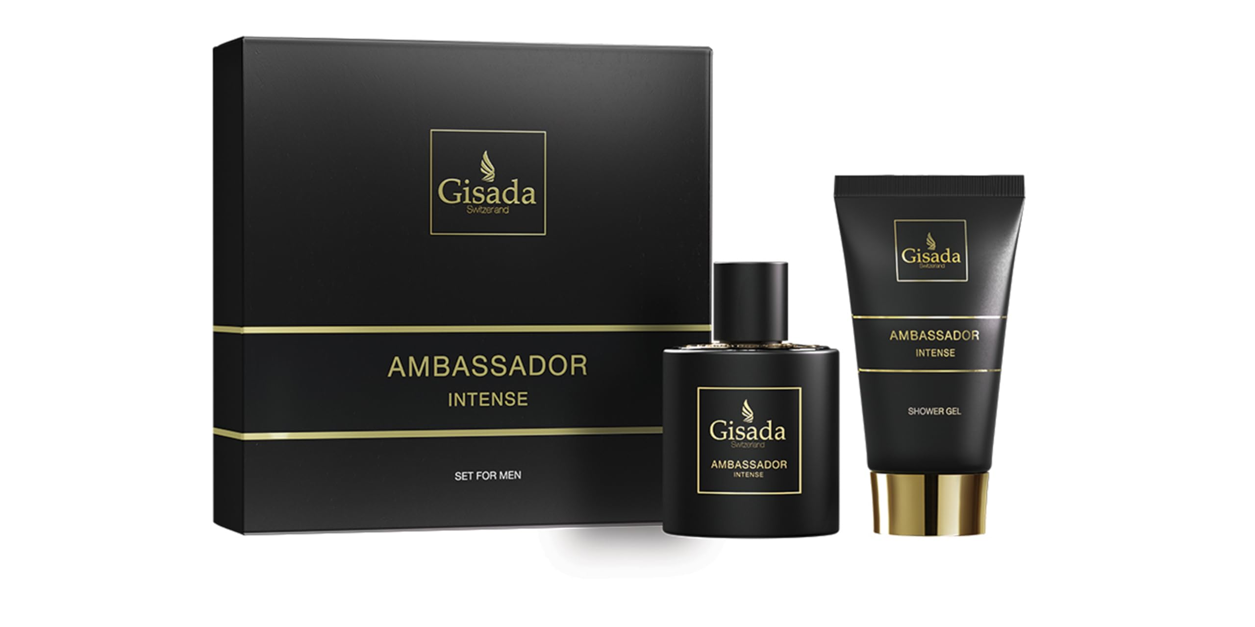 Gisada Ambassador Intense, coffret eau de parfum 50 ml et gel douche 100 ml — idée cadeau