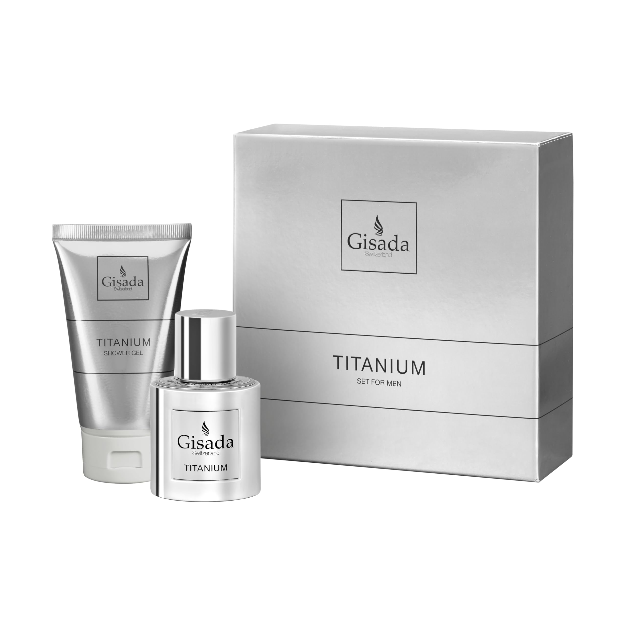 Gisada Titanium, coffret eau de parfum homme et gel douche — idée cadeau
