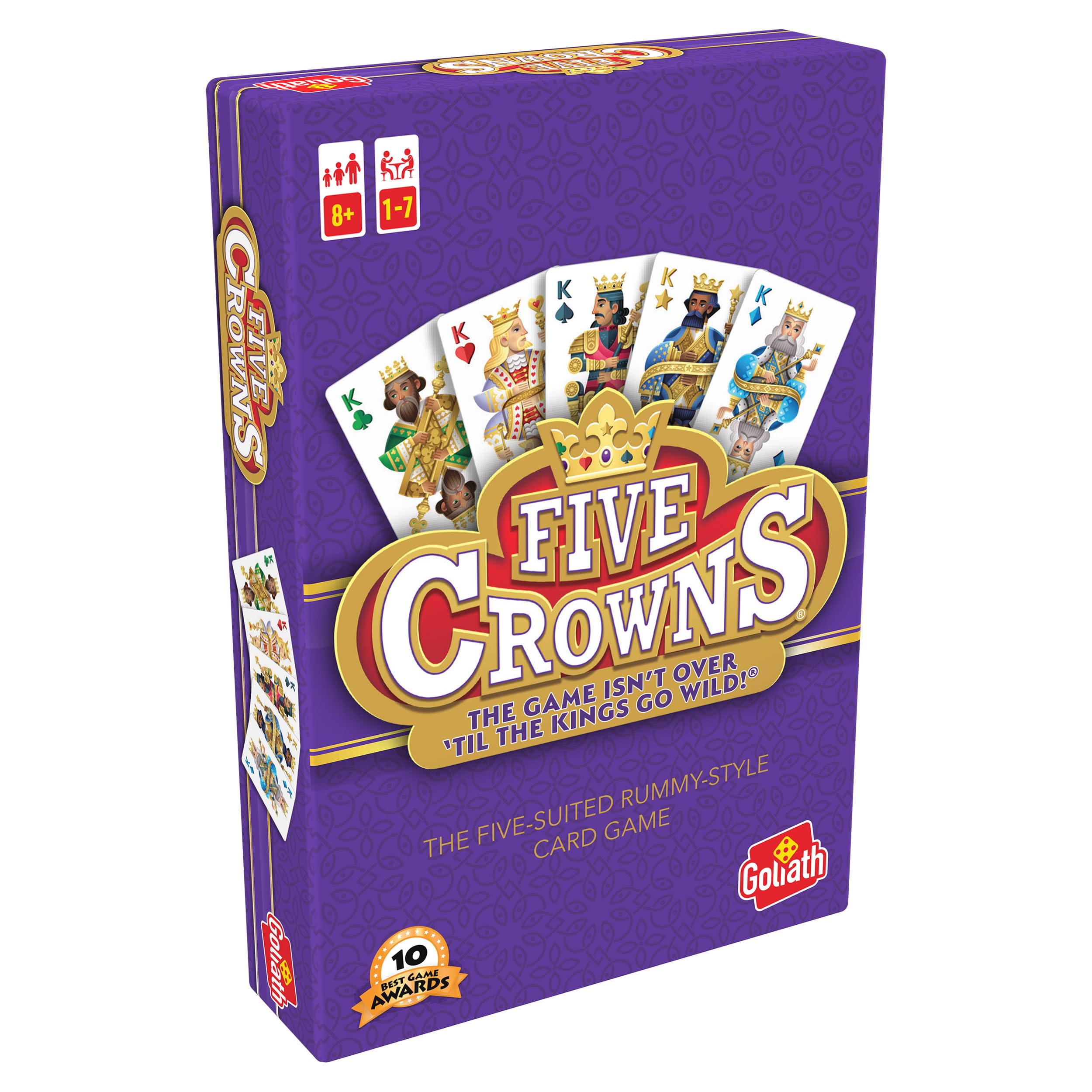 Five Crowns, rami à 5 couleurs au format voyage — idée cadeau