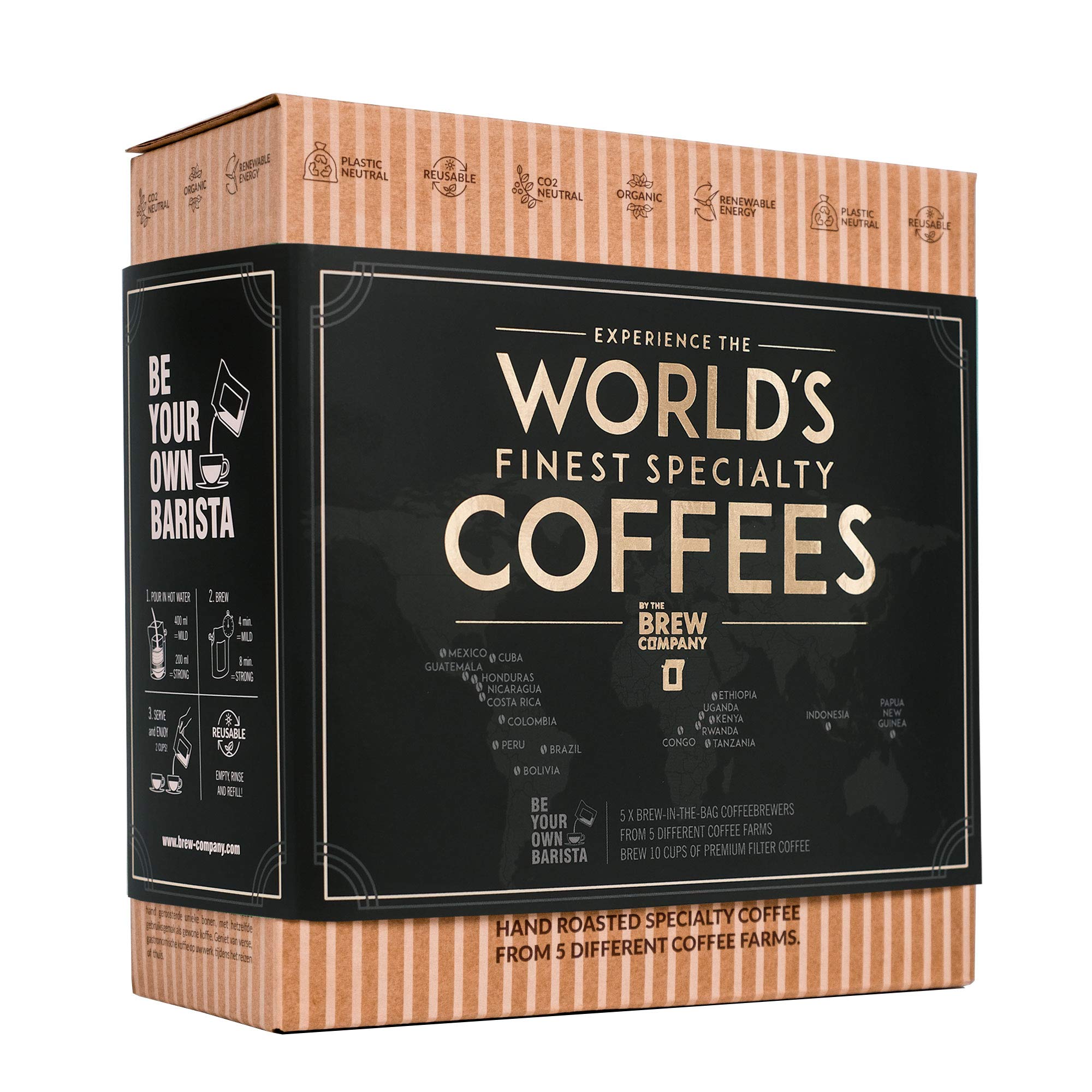 Le coffret de dégustation Grower's Cup, 5 cafés bio du monde — idée cadeau original