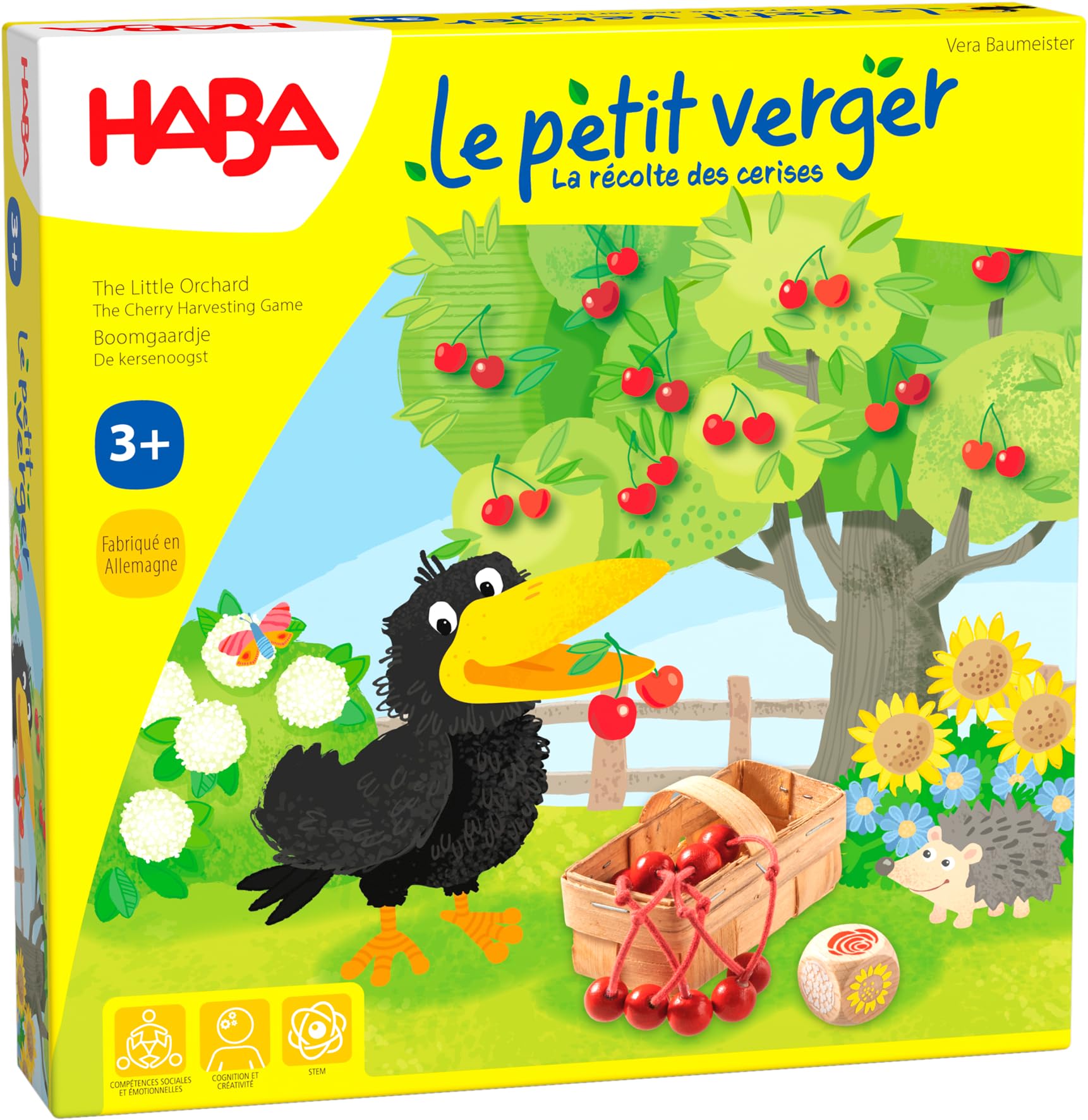HABA Le Petit Verger, jeu coopératif de dé et de mémoire — idée cadeau