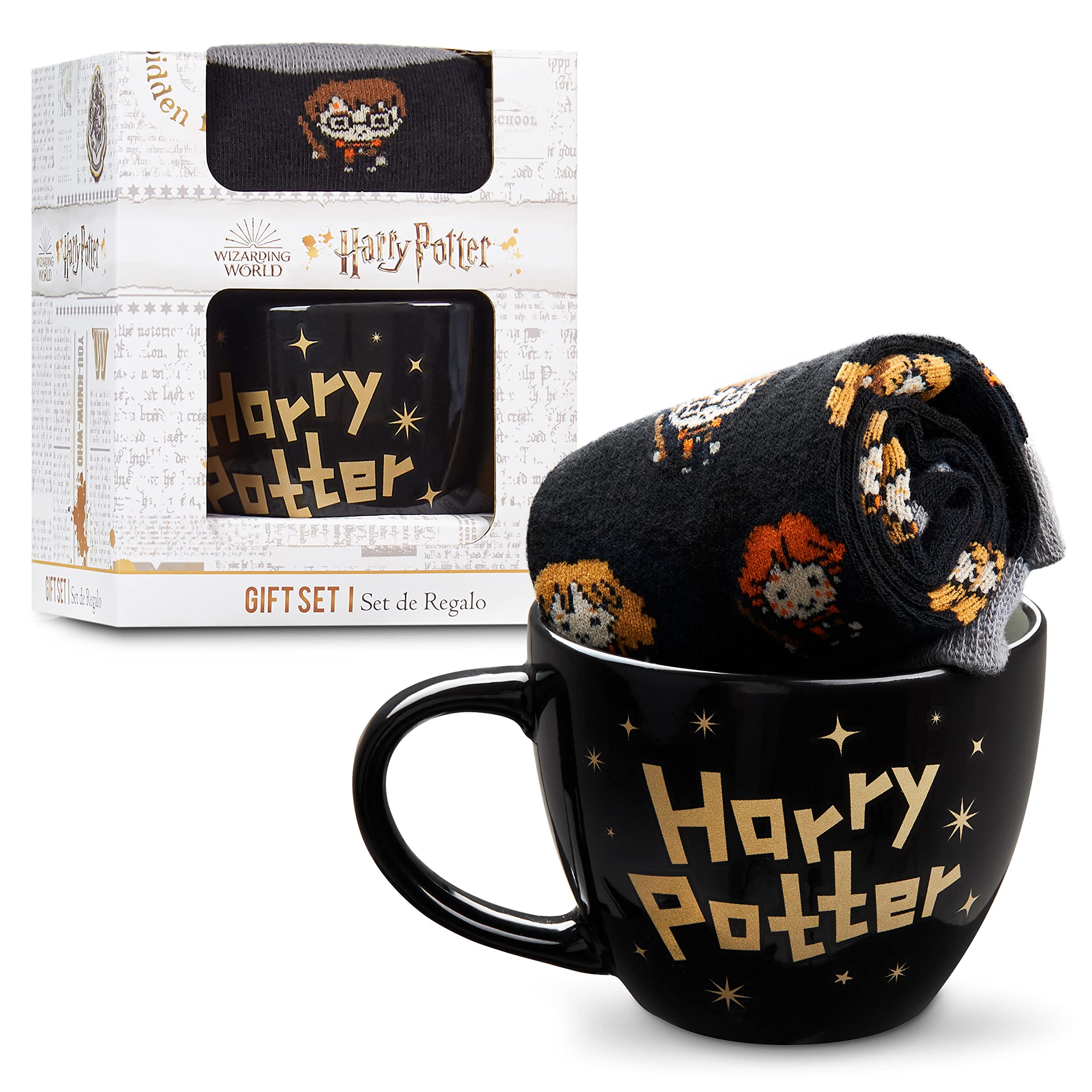 Harry Potter, coffret mug noir et chaussettes 35-41