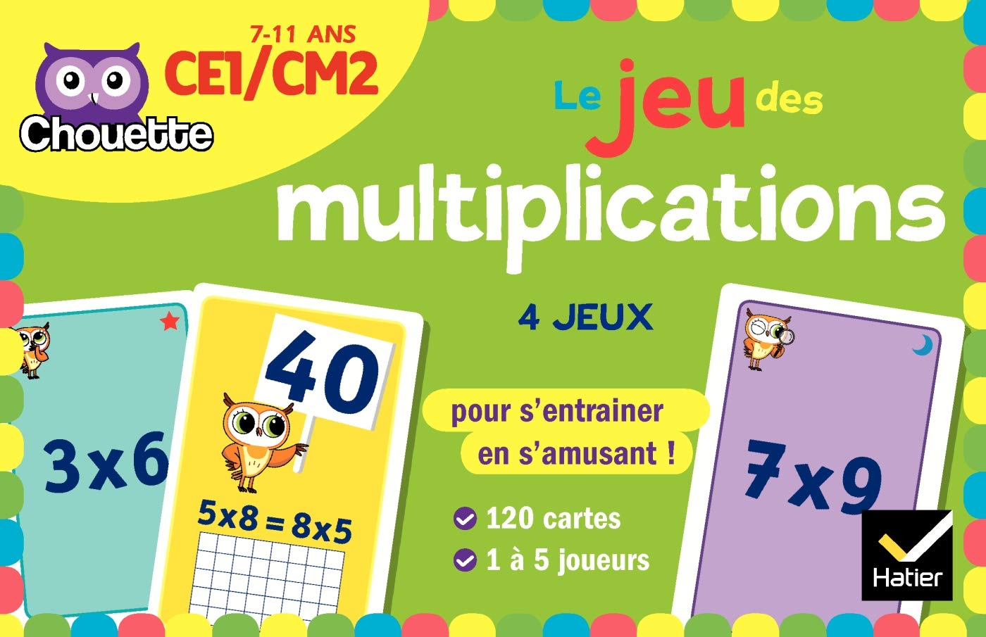 Hatier, Chouette, le jeu des multiplications CE1-CM2 — cadeau drôle et insolite
