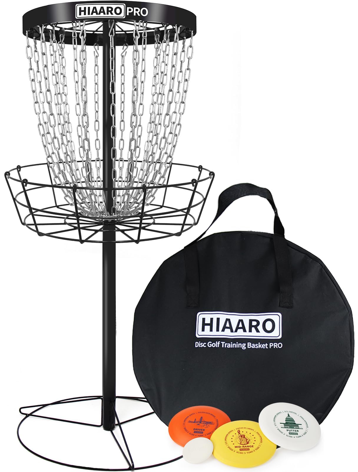 HIAARO Panier de Disc Golf Pro approuvé PDGA, cible portable — idée cadeau