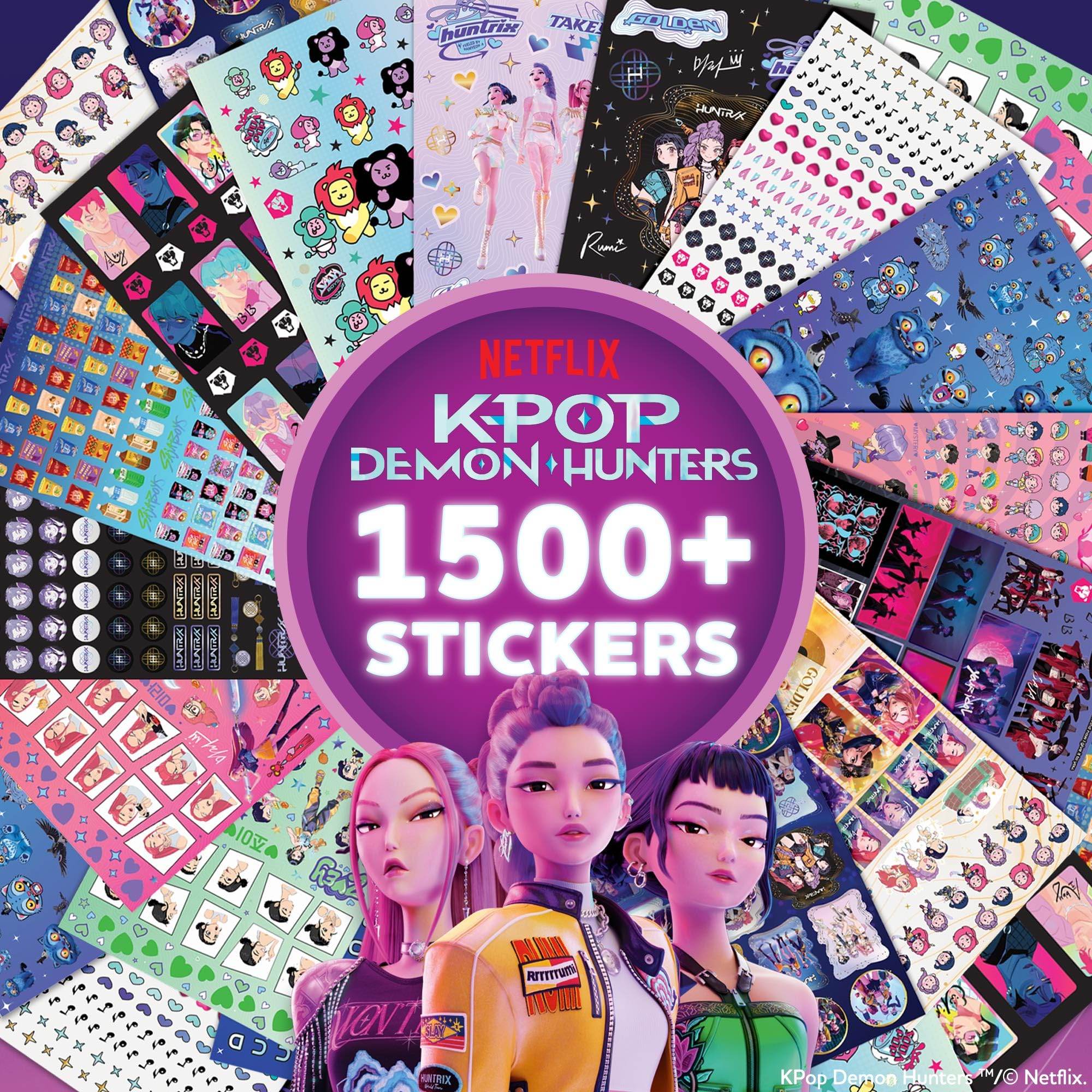 Horizon Group, livre de plus de 1 500 autocollants KPop Demon Hunters — idée cadeau