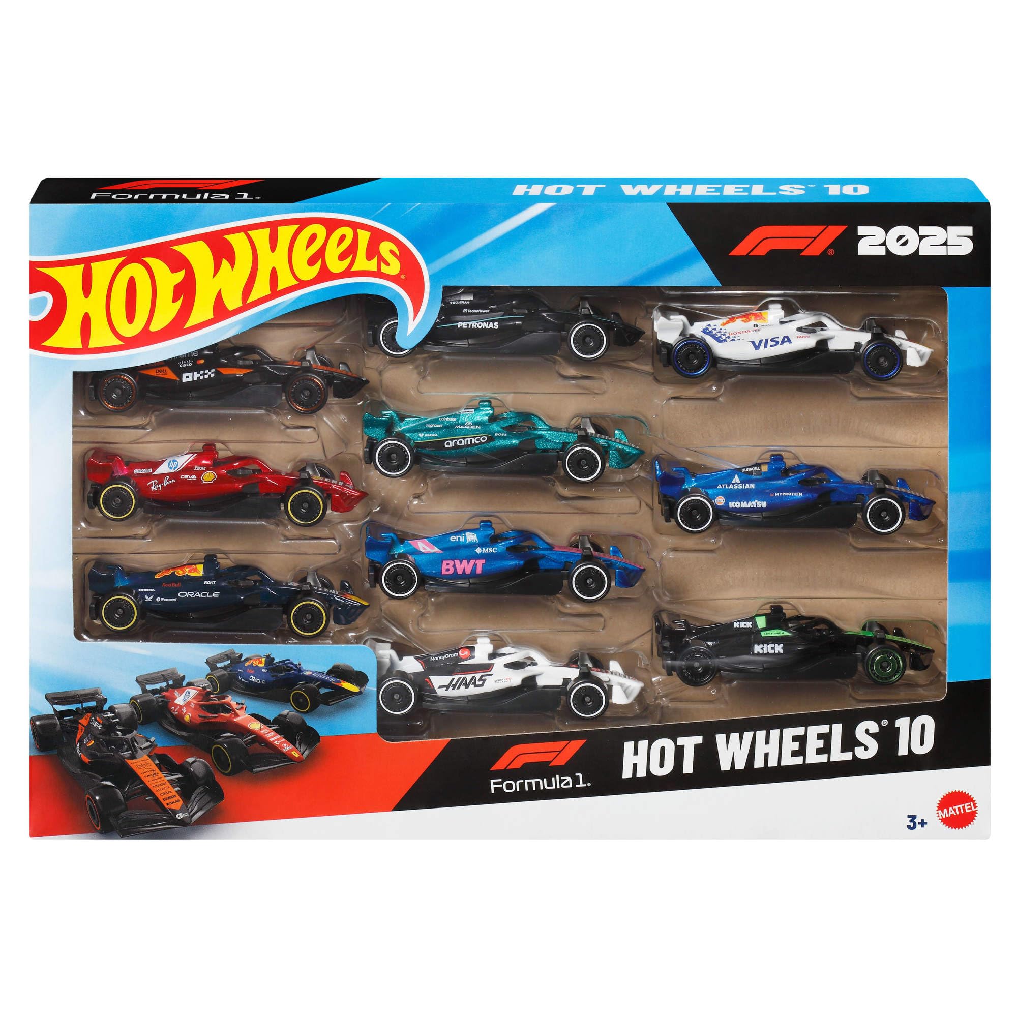 Hot Wheels Formule 1 2025, coffret de 10 voitures — cadeau drôle et insolite