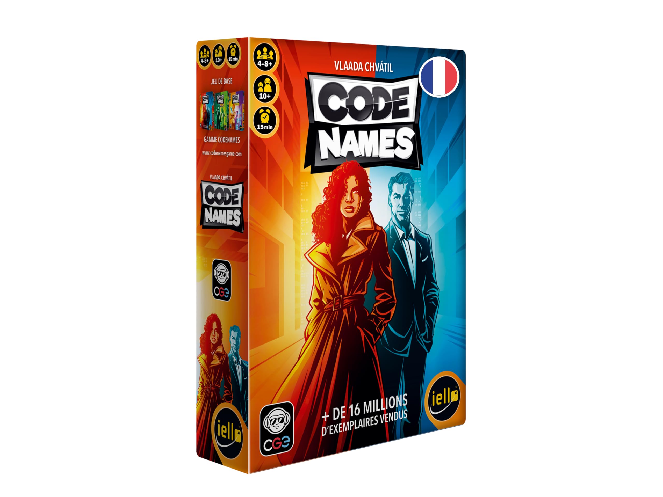 IELLO Codenames, jeu d'association d'idées de 2 à 8 joueurs — cadeau drôle et insolite