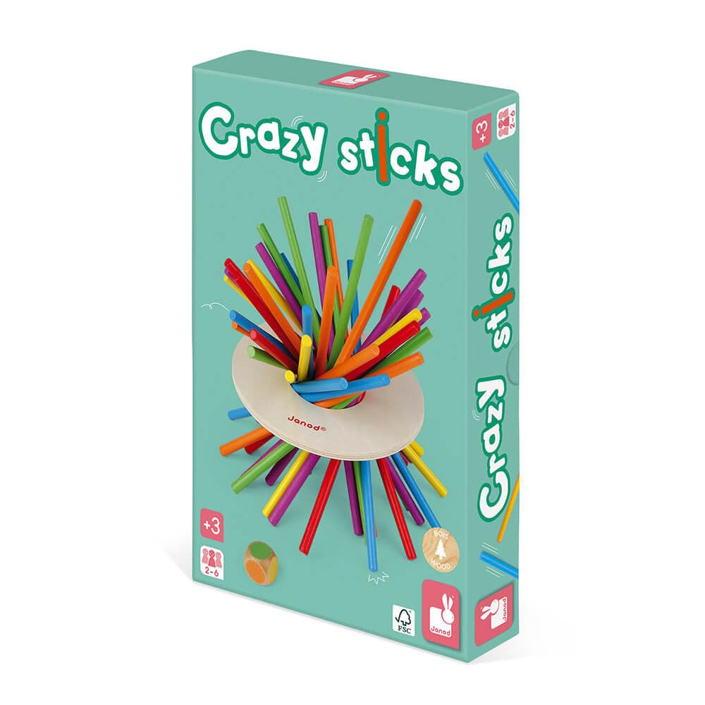 Janod Crazy Sticks, jeu d'adresse en bois dès 3 ans — idée cadeau