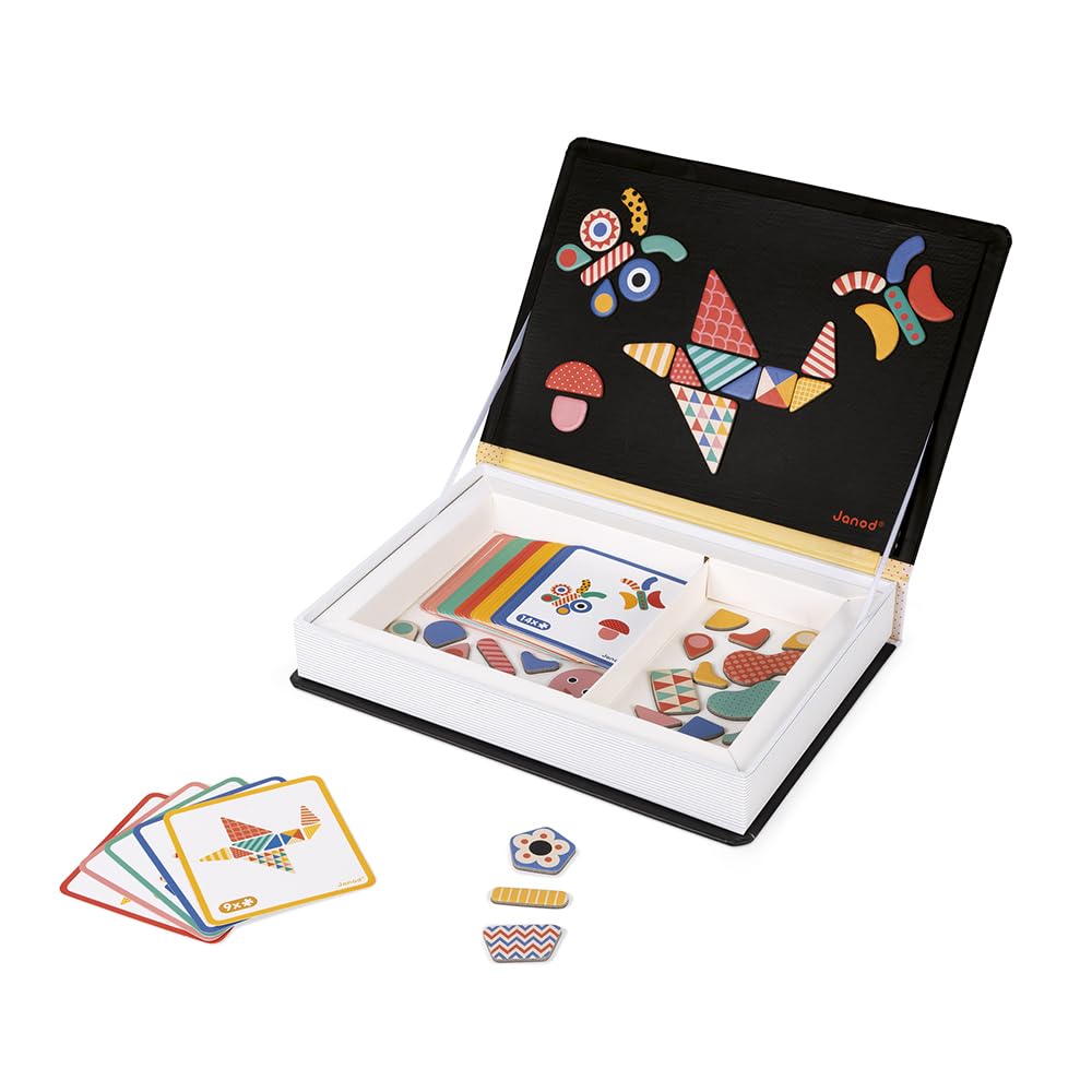Janod Magnéti'Book Moduloform, tangram magnétique — idée cadeau
