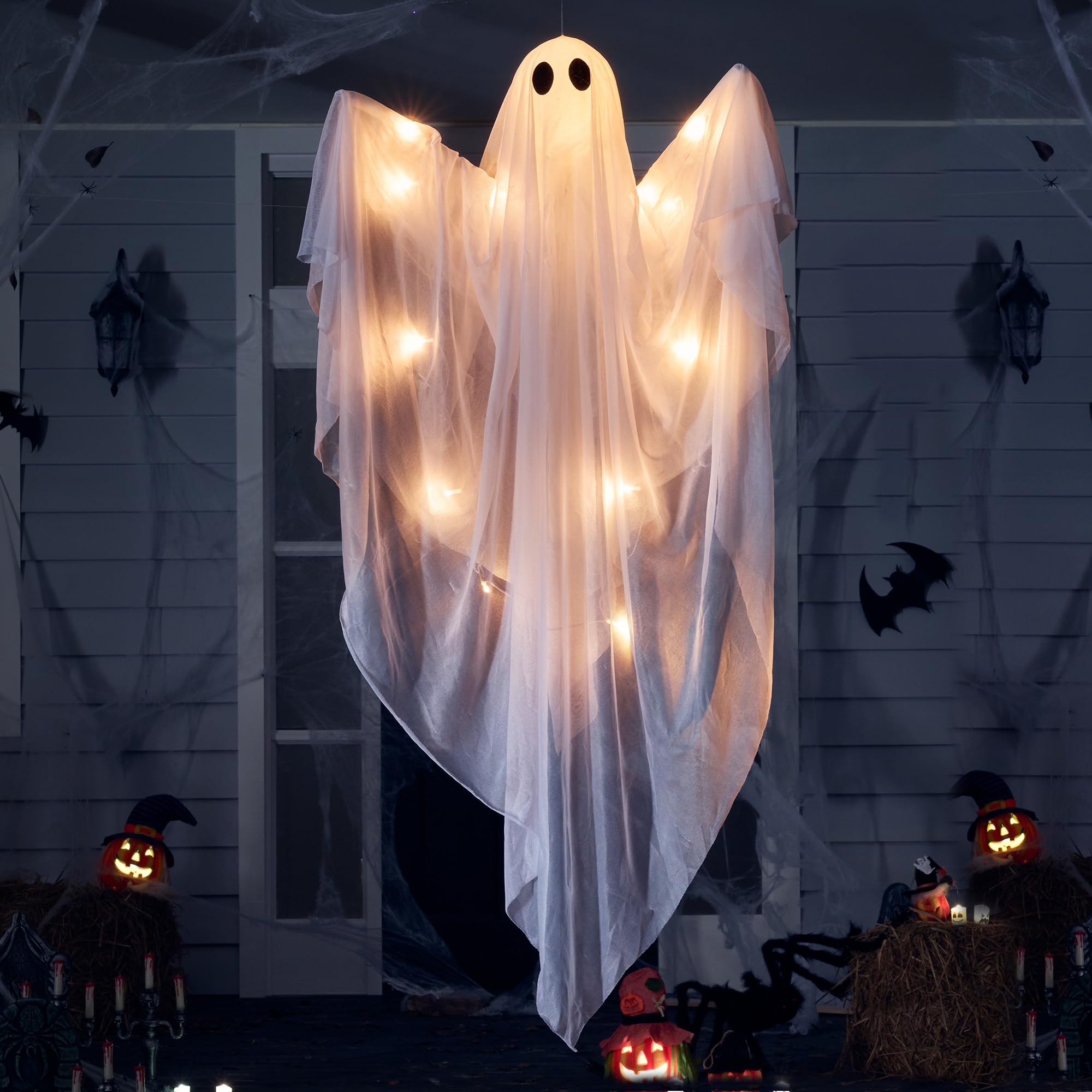 JOYIN Fantôme lumineux à suspendre Halloween 119 cm — cadeau drôle
