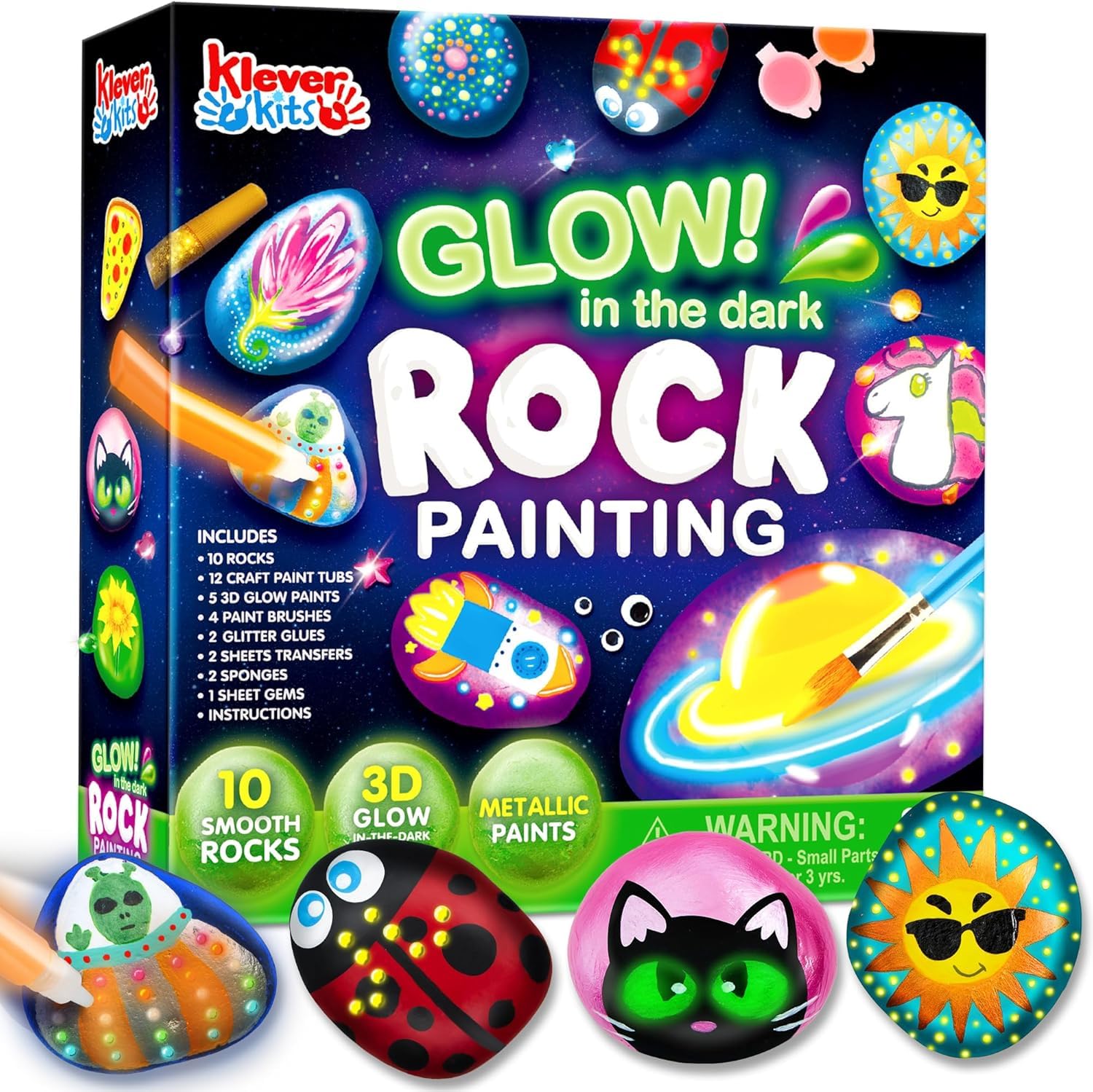 JOYIN, kit de peinture sur galets phosphorescents — idée cadeau