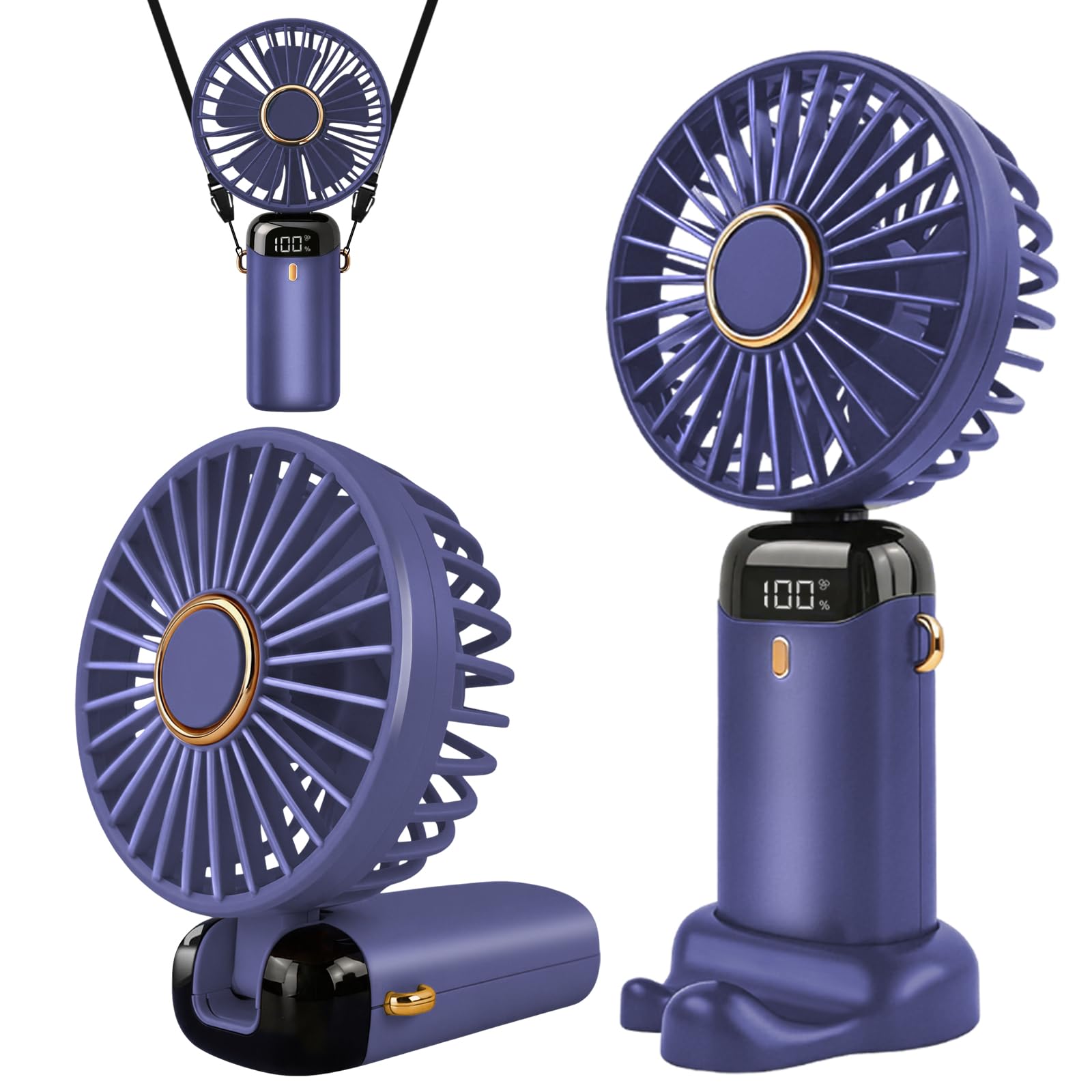 Jsdoin Mini Ventilateur Portable USB Rechargeable Pliable — cadeau drôle