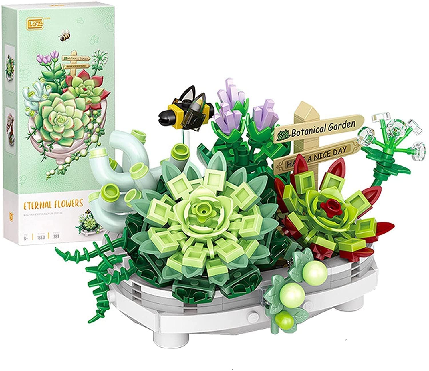 JUTTAUTO bonsaï de succulentes à construire, 389 pièces