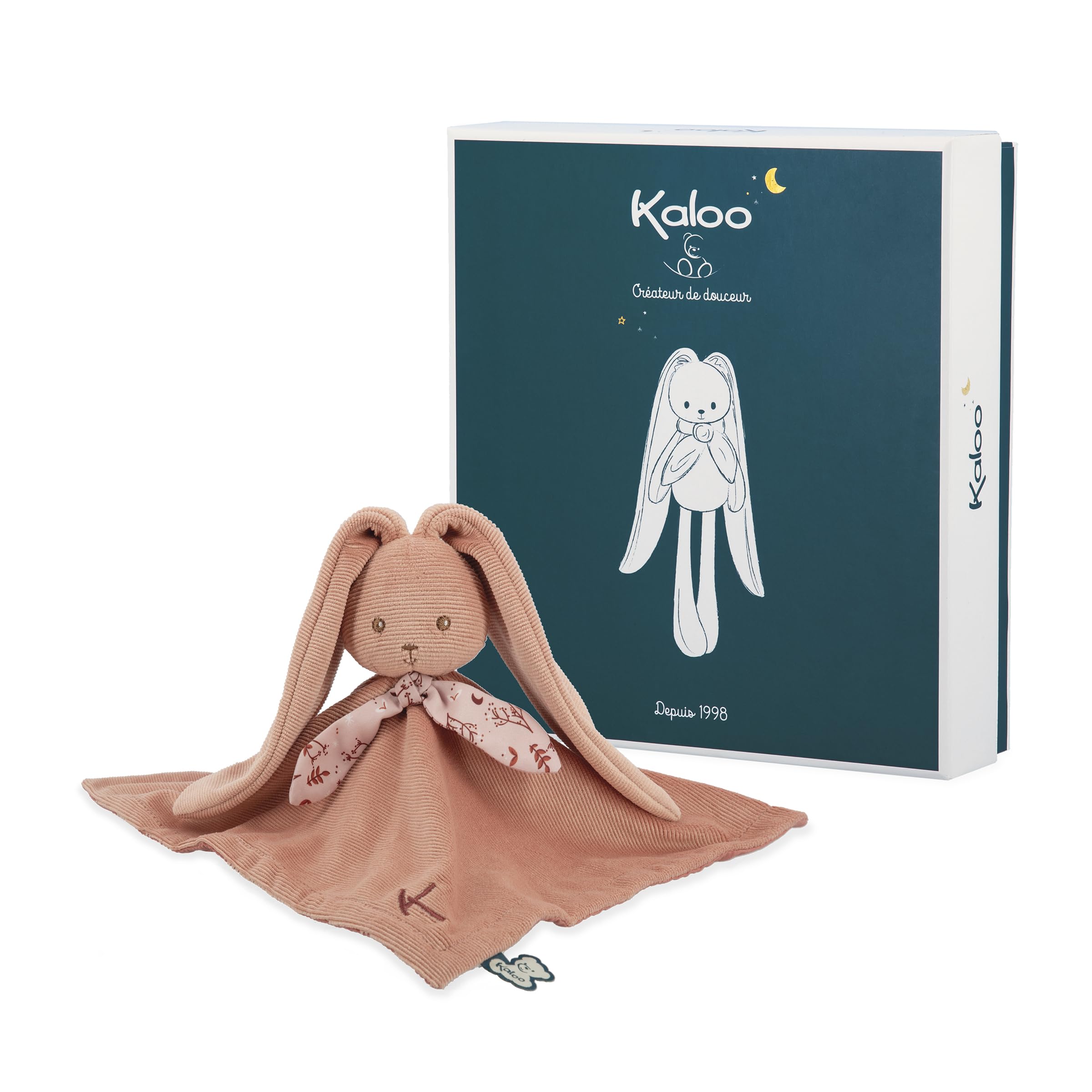 Kaloo Lapinoo, doudou lapin terracotta, dès la naissance — cadeau drôle et insolite
