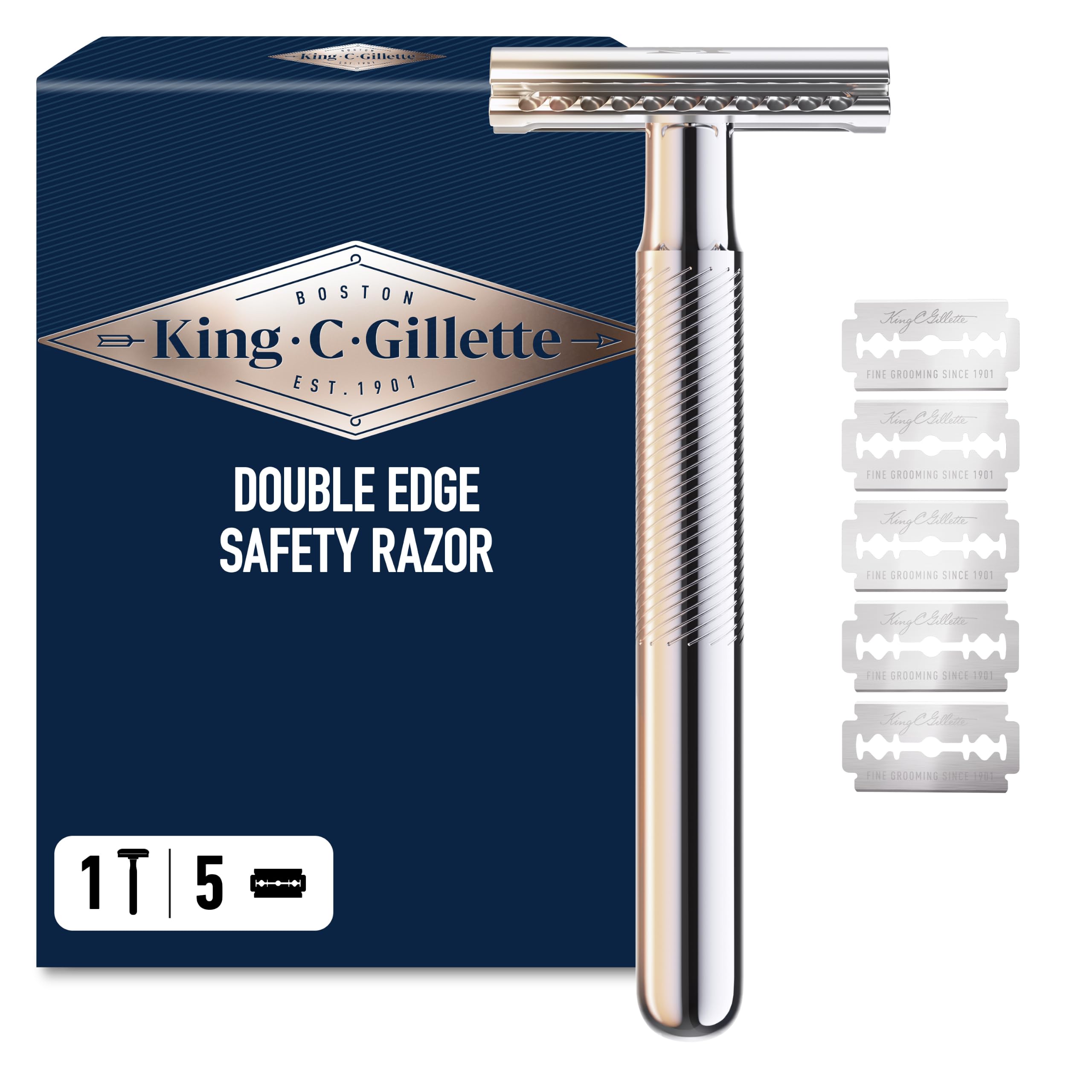 King C. Gillette, le rasoir de sûreté à lame unique — cadeau drôle et insolite