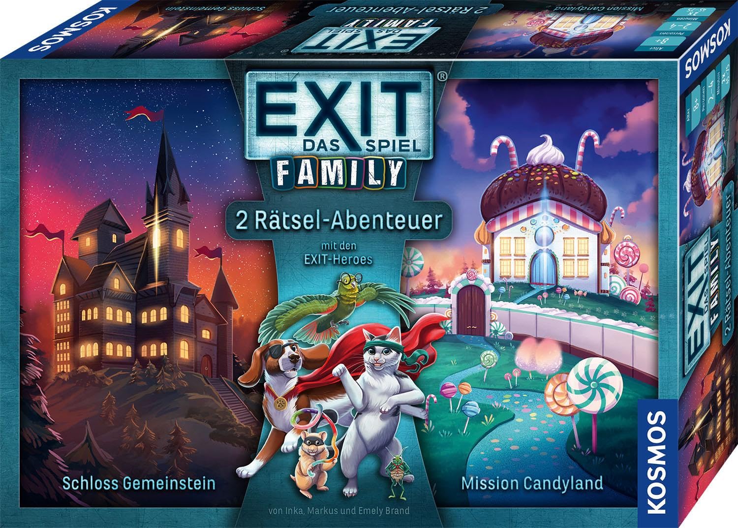 Kosmos EXIT Family, château Gemeinstein et Mission Candyland — idée cadeau