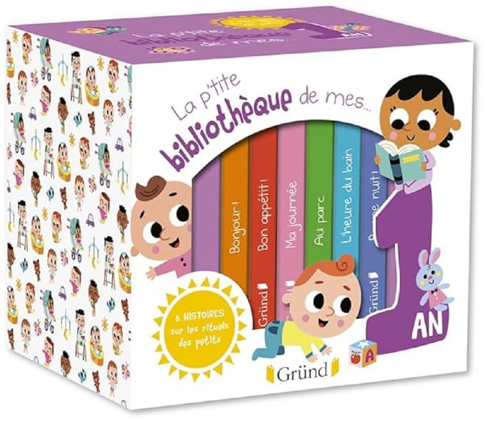La petite bibliothèque de mes 1 an (Grund), coffret de 6 livres — cadeau drôle et insolite