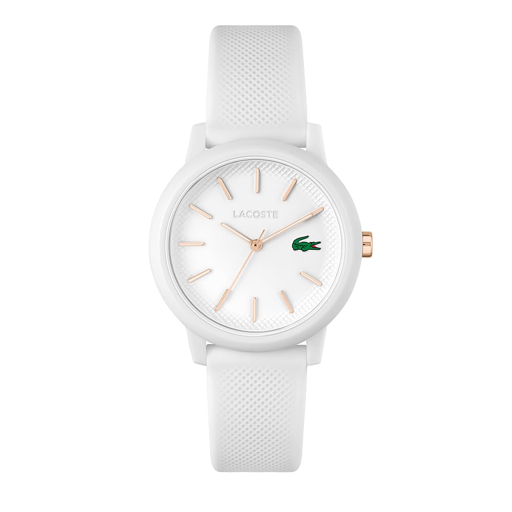 La montre Lacoste.12.12 à quartz pour femme, bracelet silicone — cadeau drôle et insolite