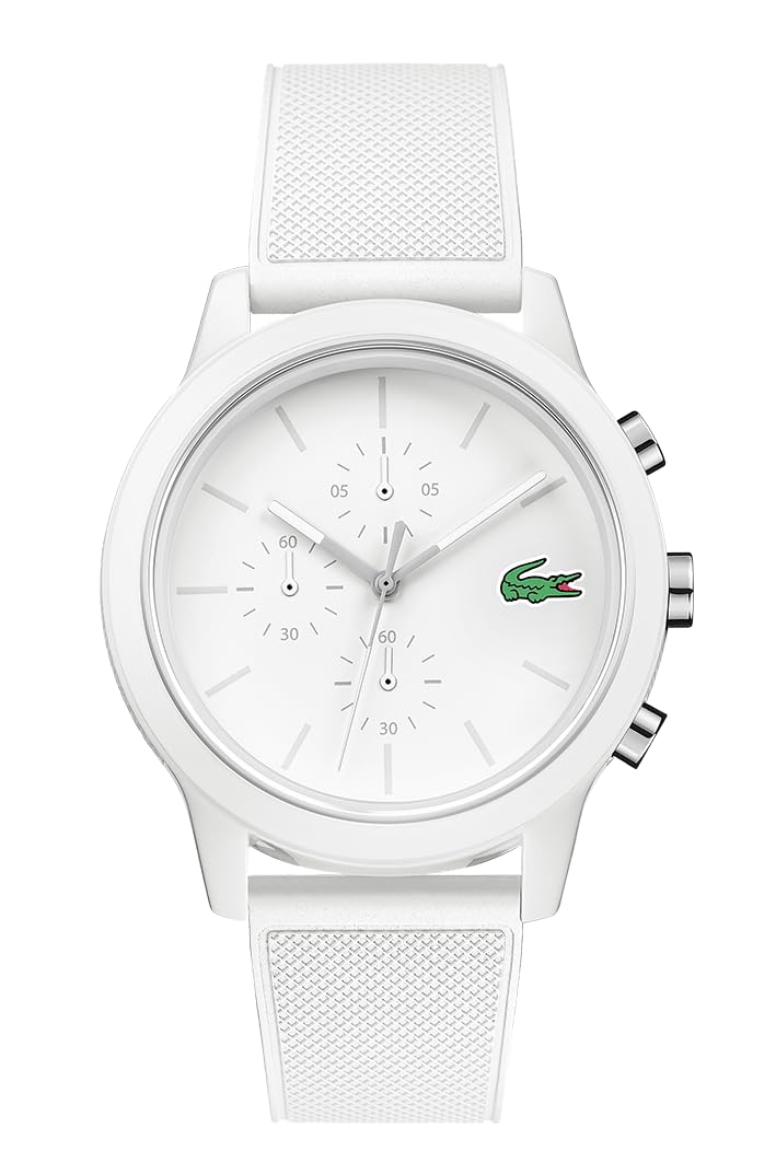 Lacoste 2010974, montre chronographe homme blanche — idée cadeau