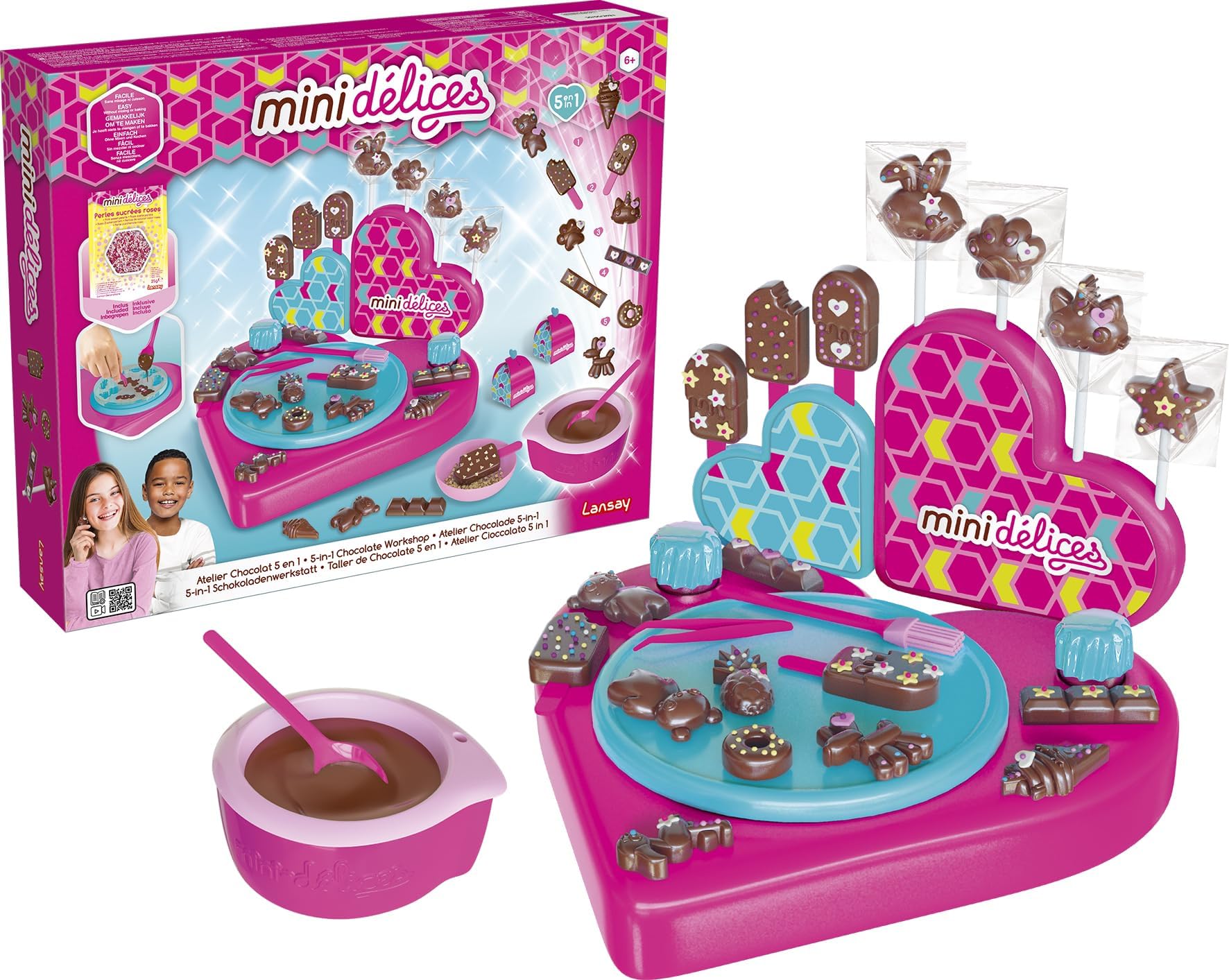 Lansay Mini Délices, Mon Super Atelier Chocolat 5 en 1 — idée cadeau