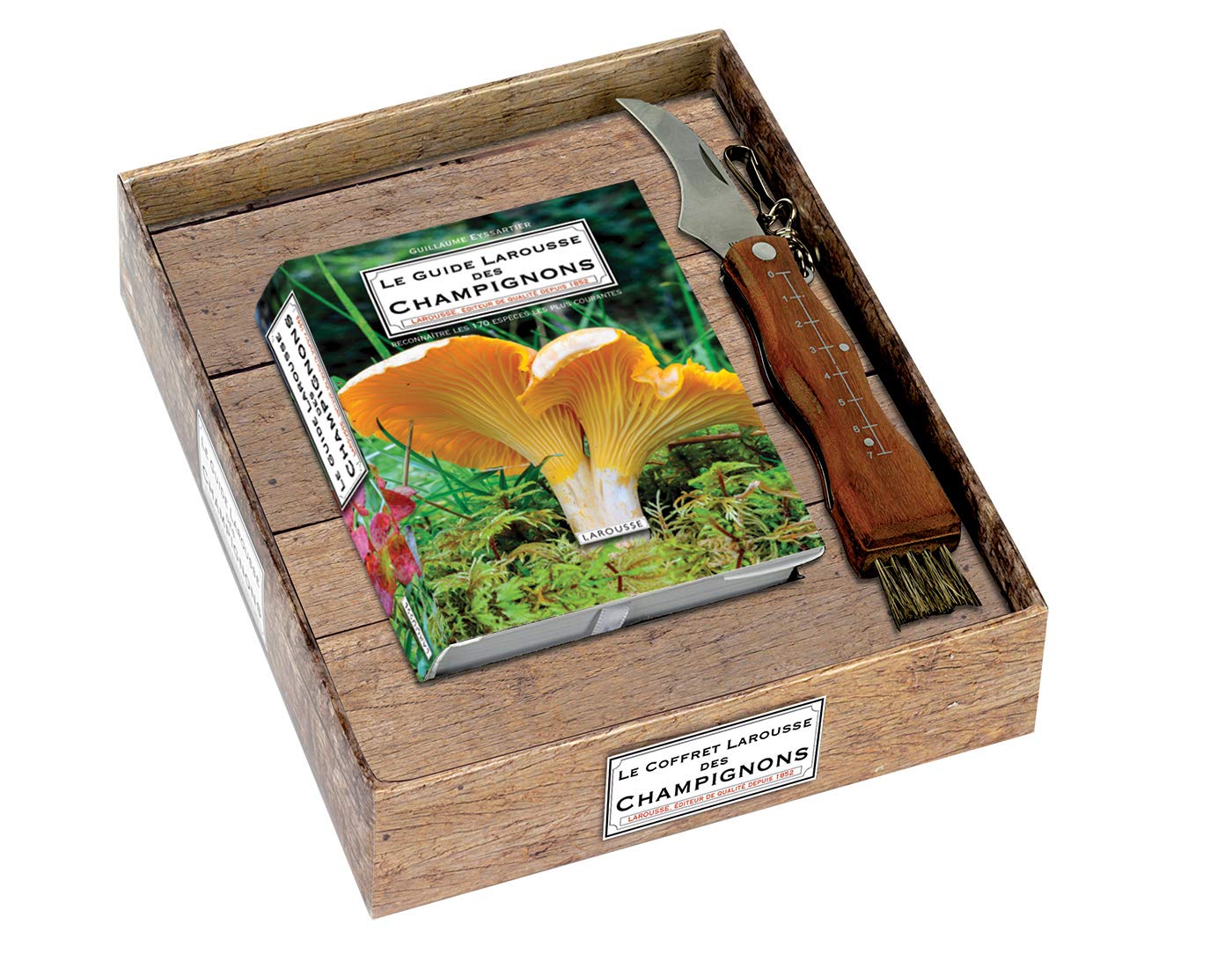 Larousse, coffret des champignons : guide et couteau