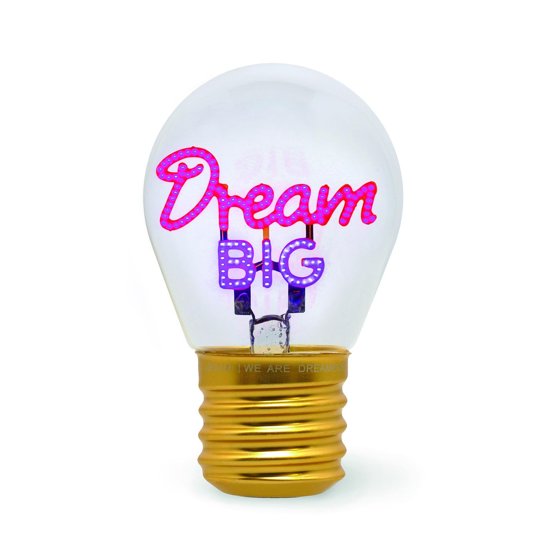 La lampe ampoule rechargeable Legami, thème Dream Big — cadeau drôle et insolite