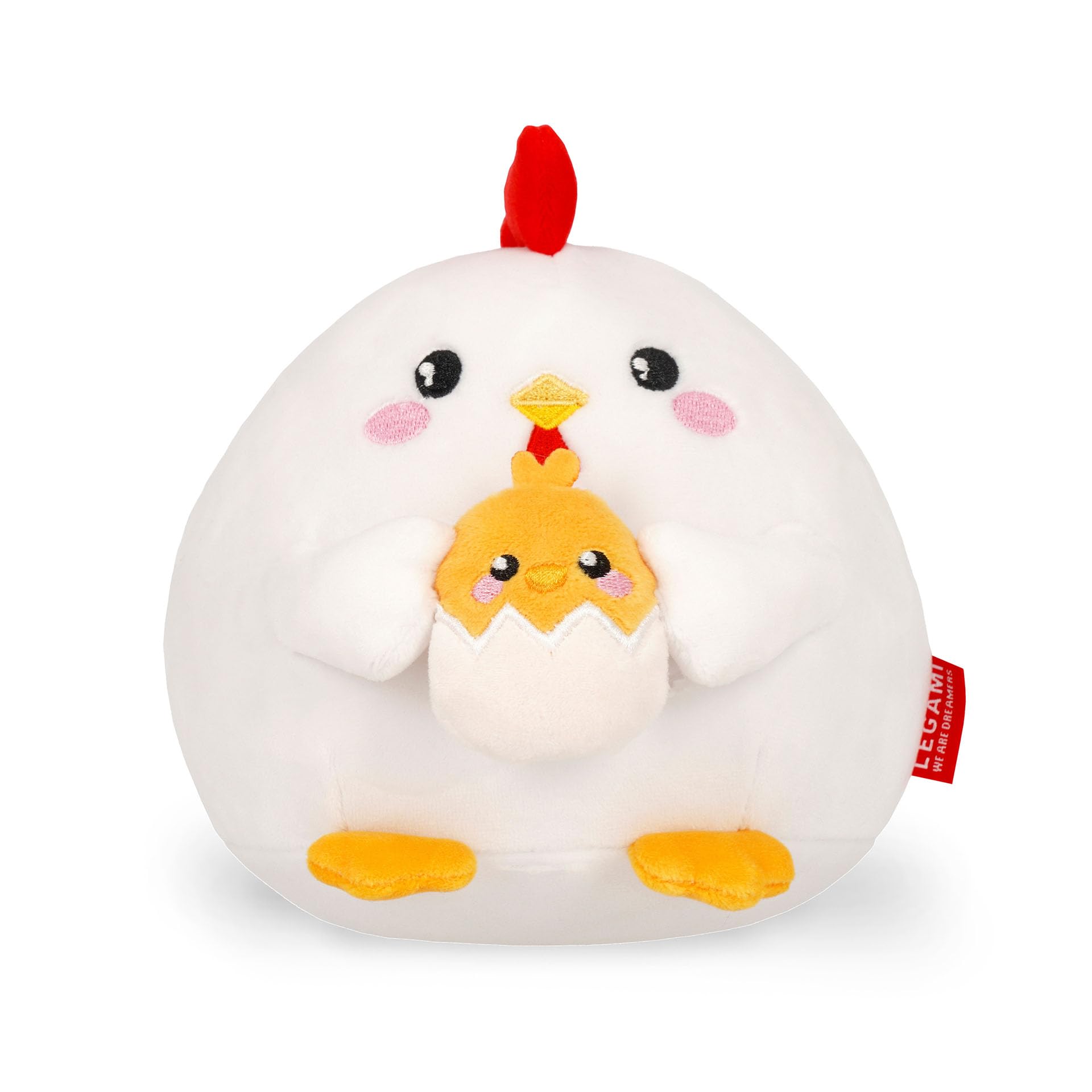 LEGAMI – Peluche Super Soft ! Hen, format mini avec carte d'identité personnalisable — idée cadeau original
