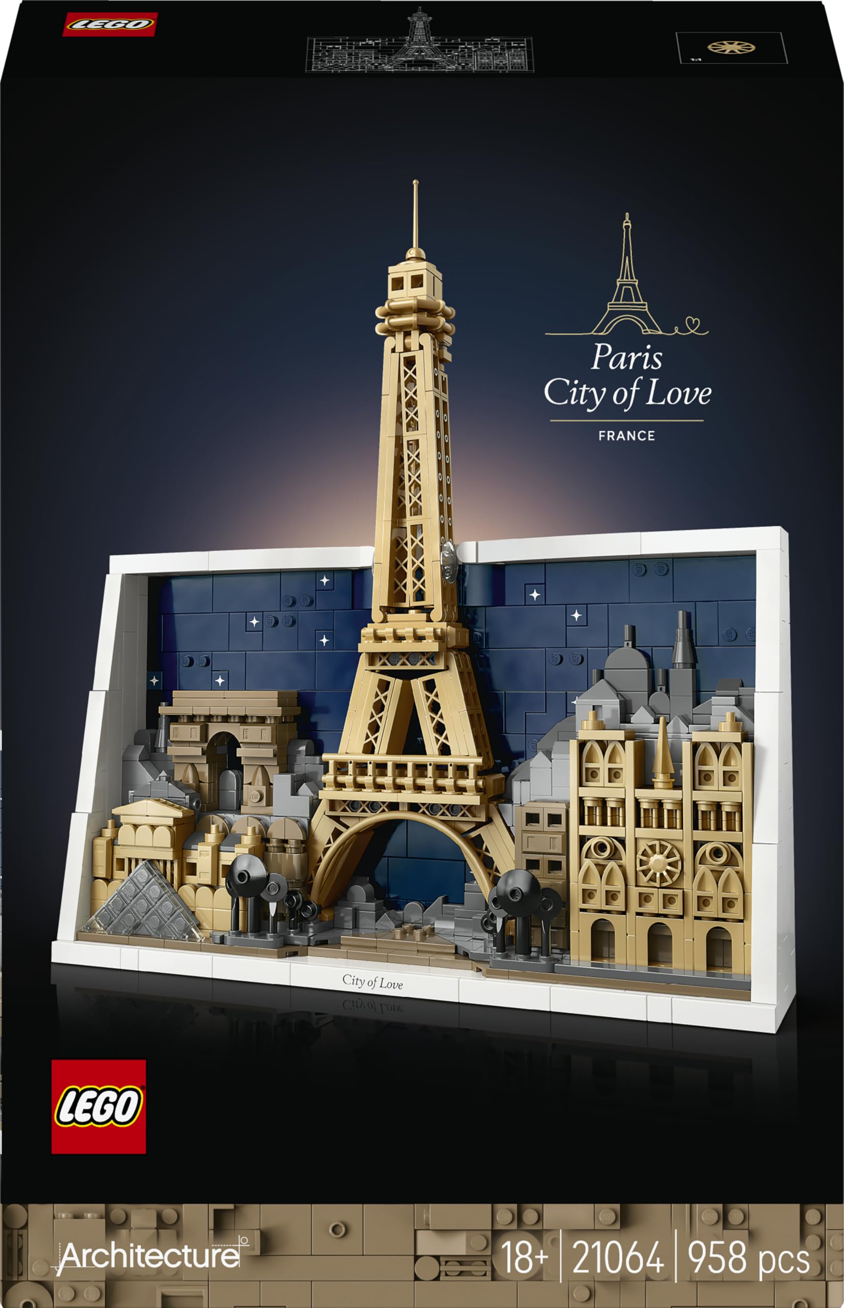 LEGO Architecture Paris, Ville de l'Amour 21064 — cadeau drôle