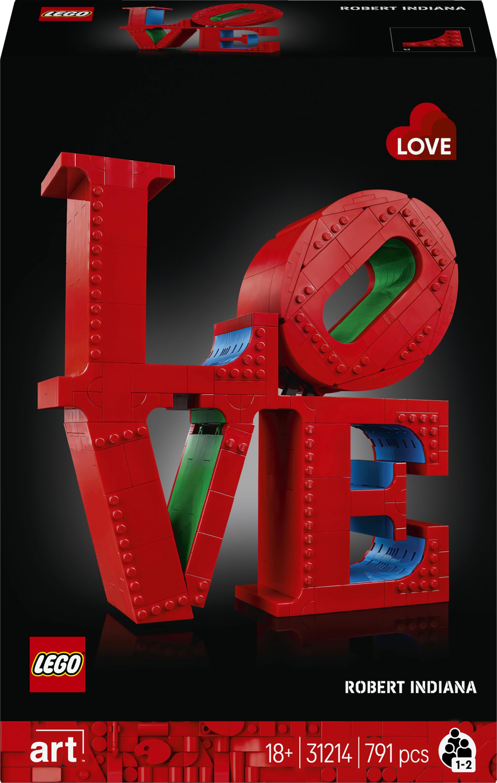 LEGO Art 31214 LOVE, sculpture de Robert Indiana — idée cadeau