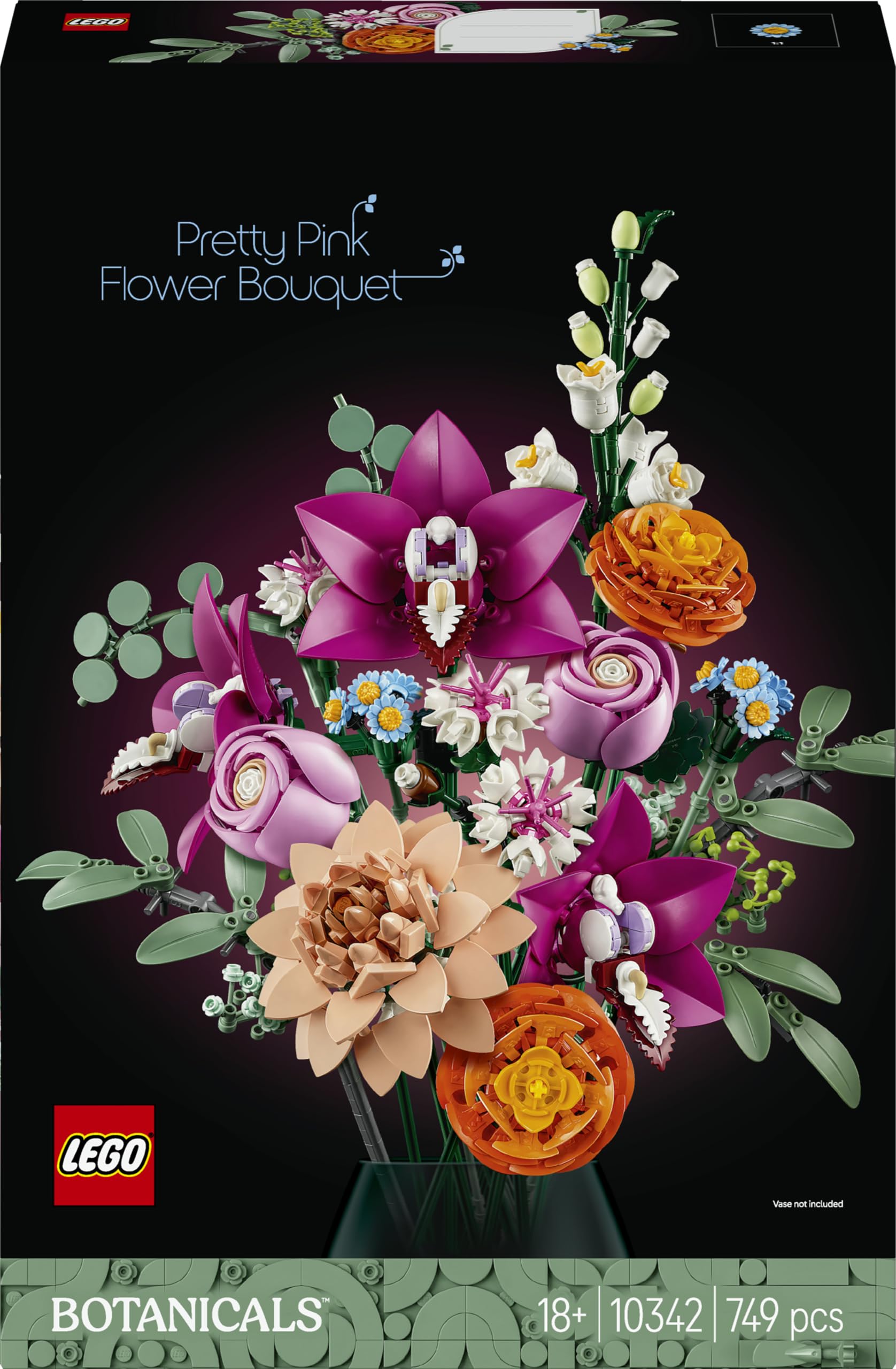 LEGO Botanicals 10342 Joli bouquet de fleurs roses — idée cadeau