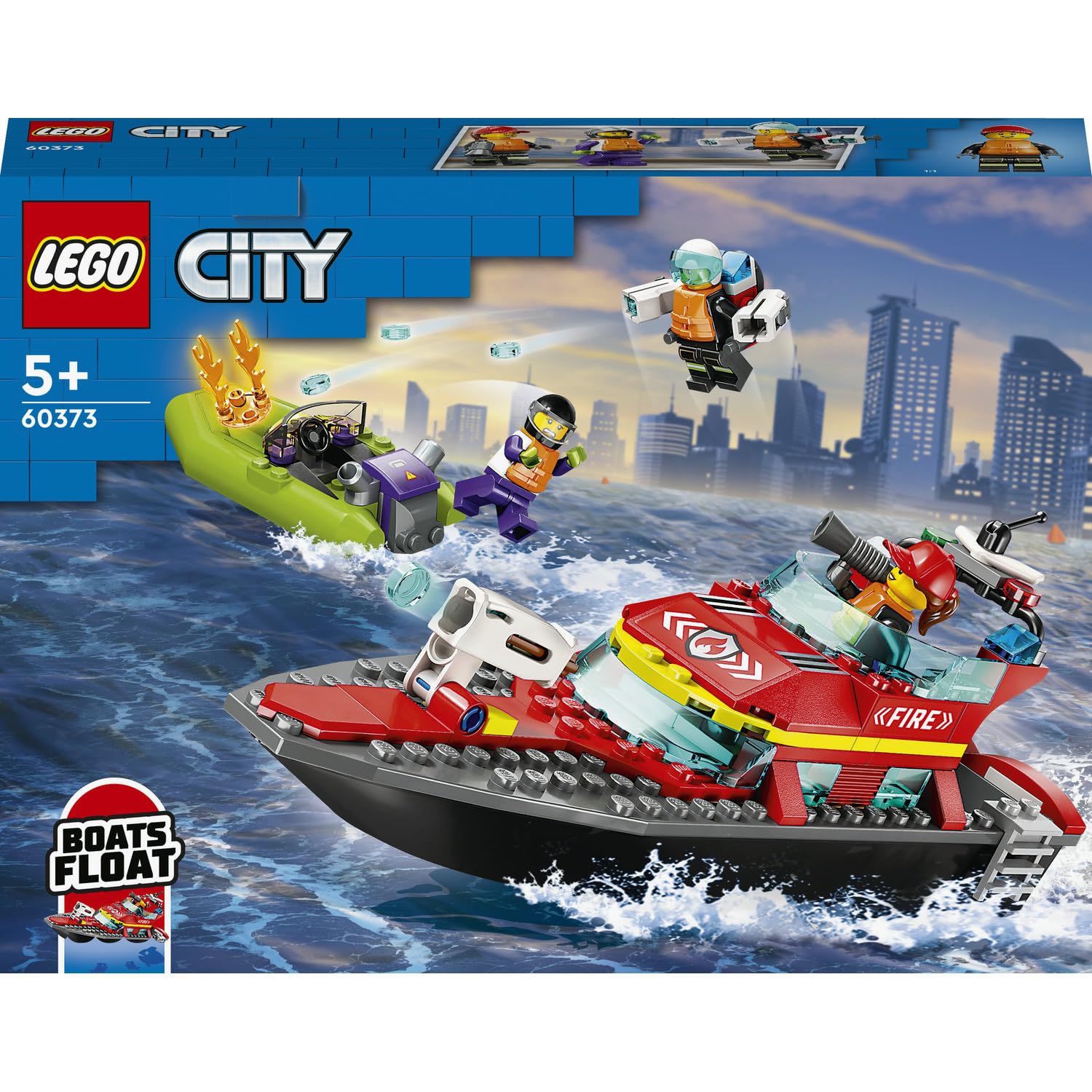 LEGO City Le bateau de sauvetage des pompiers 60373 — idée cadeau