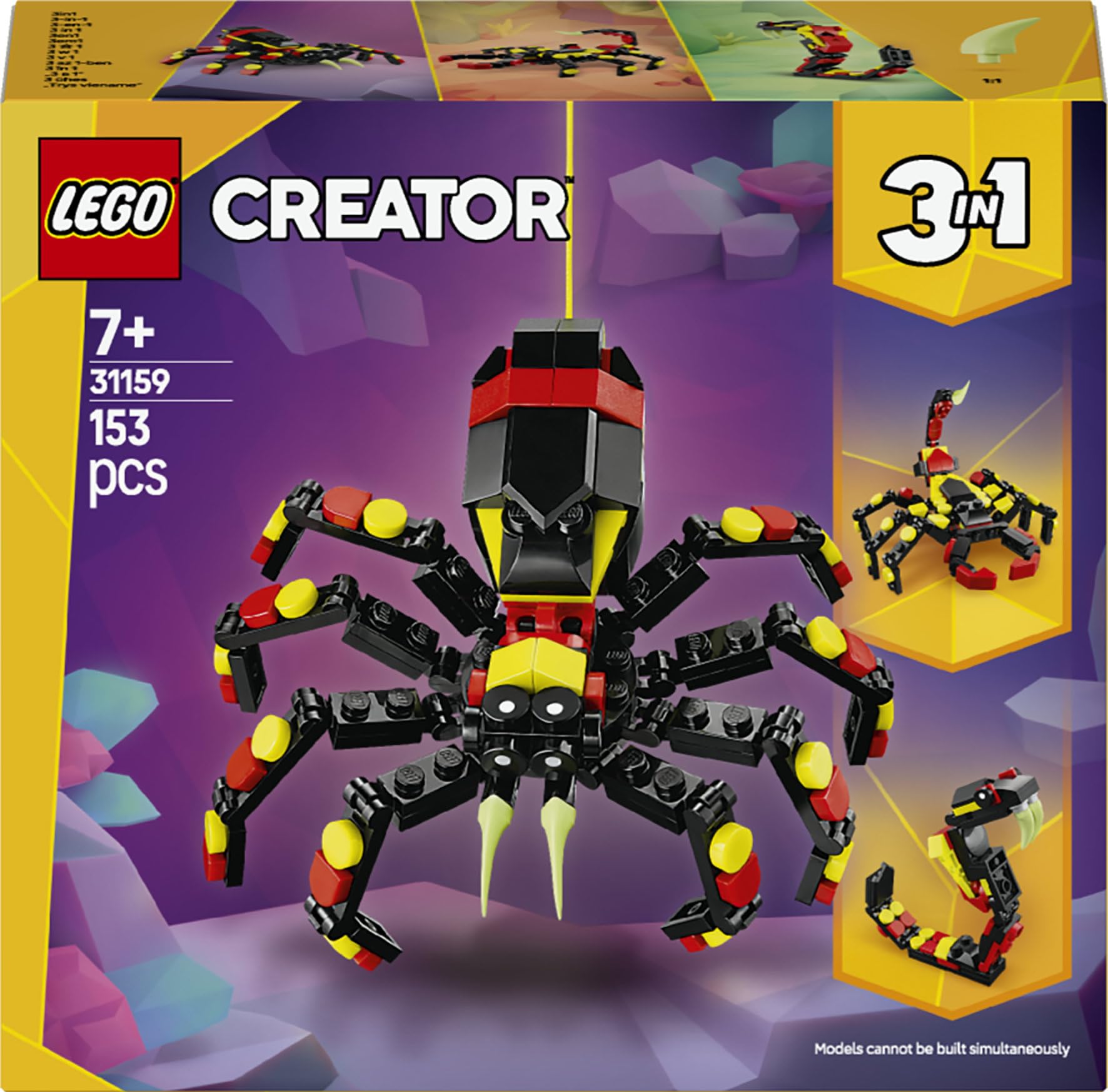 LEGO Creator 3-en-1 Animaux sauvages : l'araignée surprenante 31159 — idée cadeau