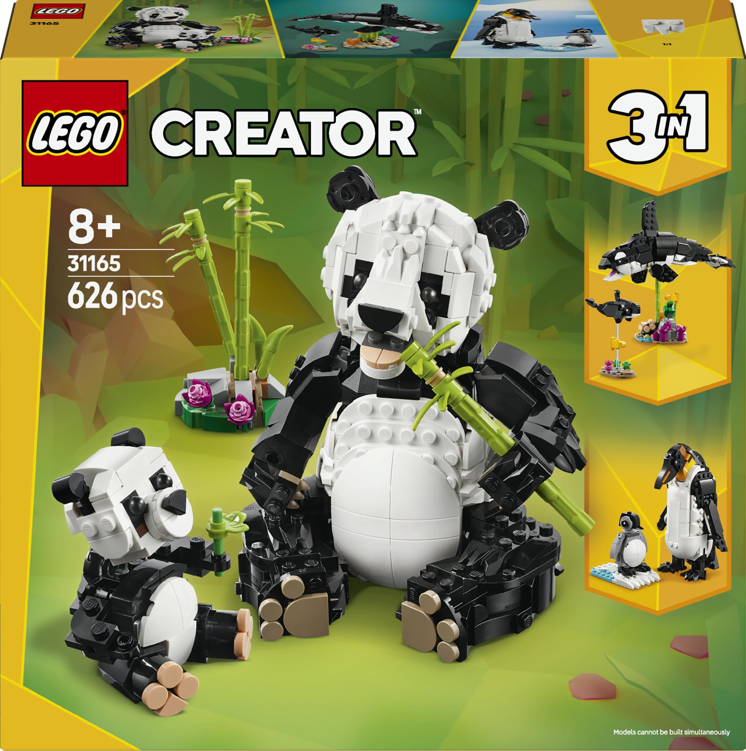 LEGO Creator 3-en-1 Animaux sauvages : la famille de pandas 31165 — idée cadeau