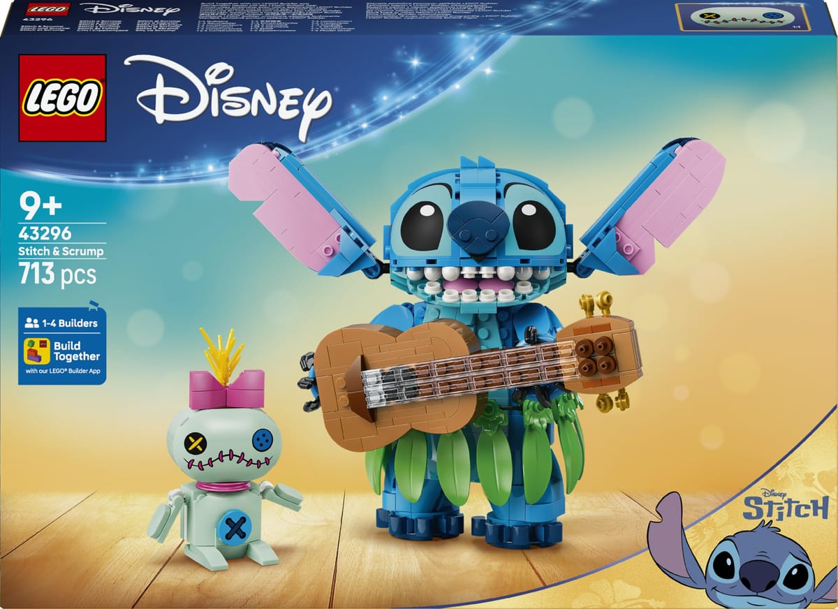 LEGO Disney Stitch et Scrump 43296, set à construire dès 9 ans — idée cadeau
