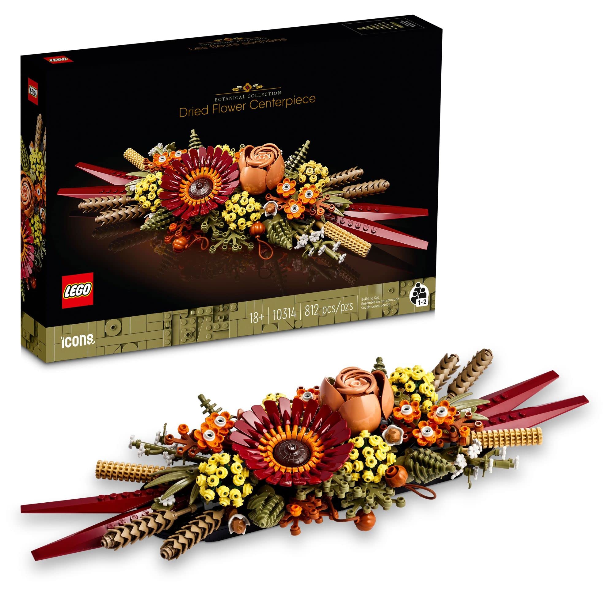 LEGO Icons 10314 Fleurs séchées, centre de table à construire