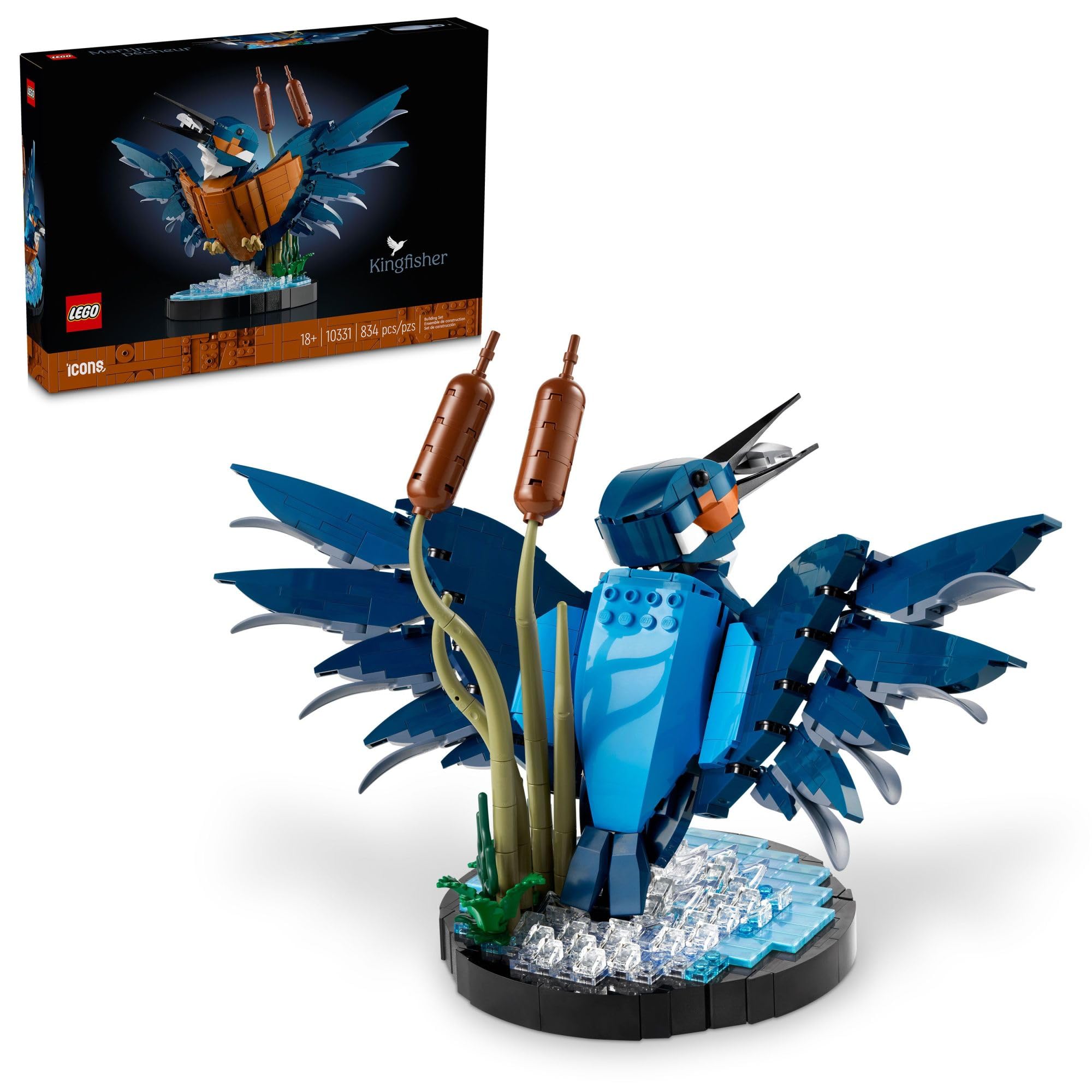 LEGO Icons 10331 Martin-pêcheur, oiseau à construire — idée cadeau