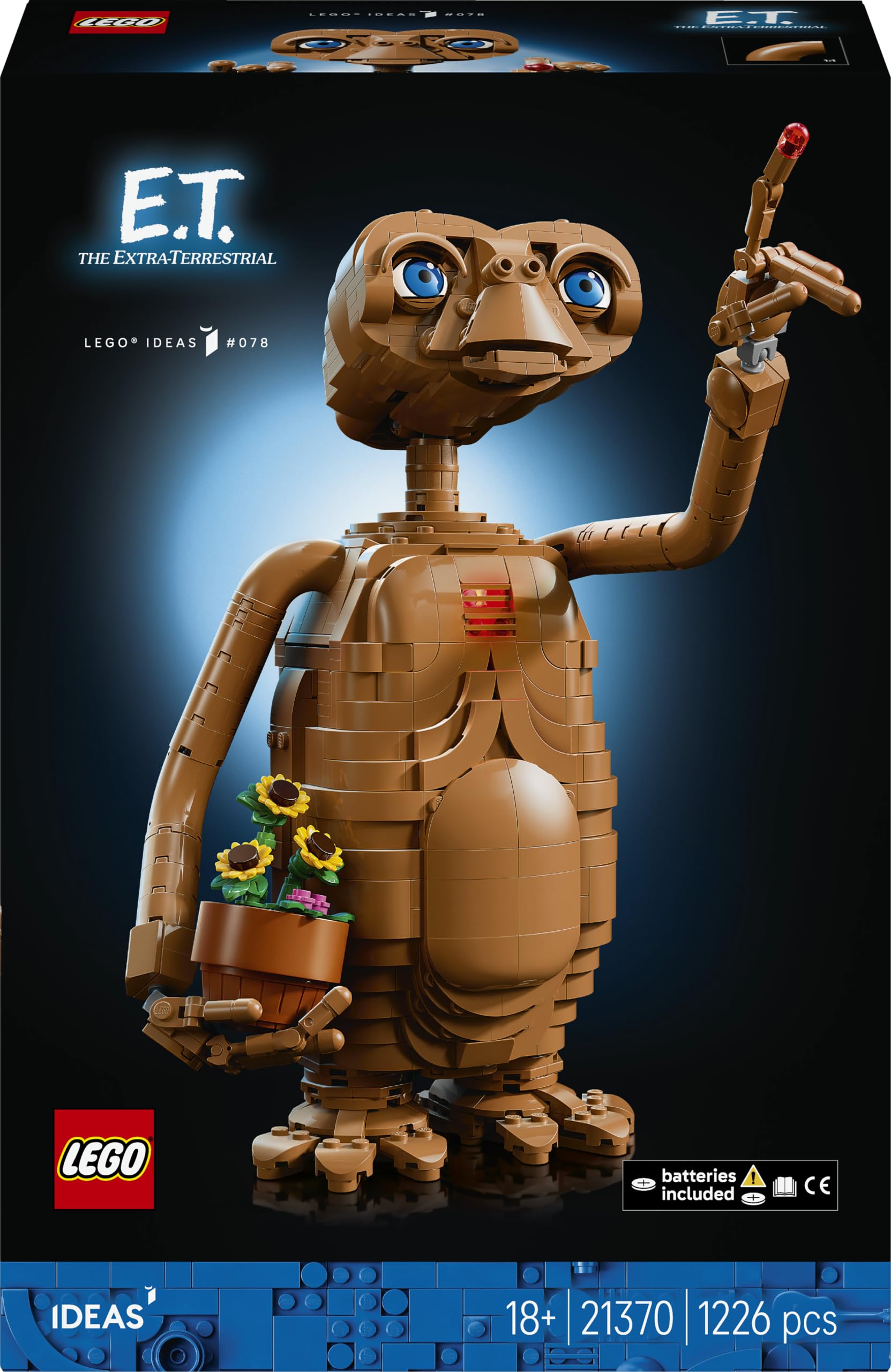 LEGO Ideas 21370 E.T. l'extra-terrestre, brique lumineuse — idée cadeau