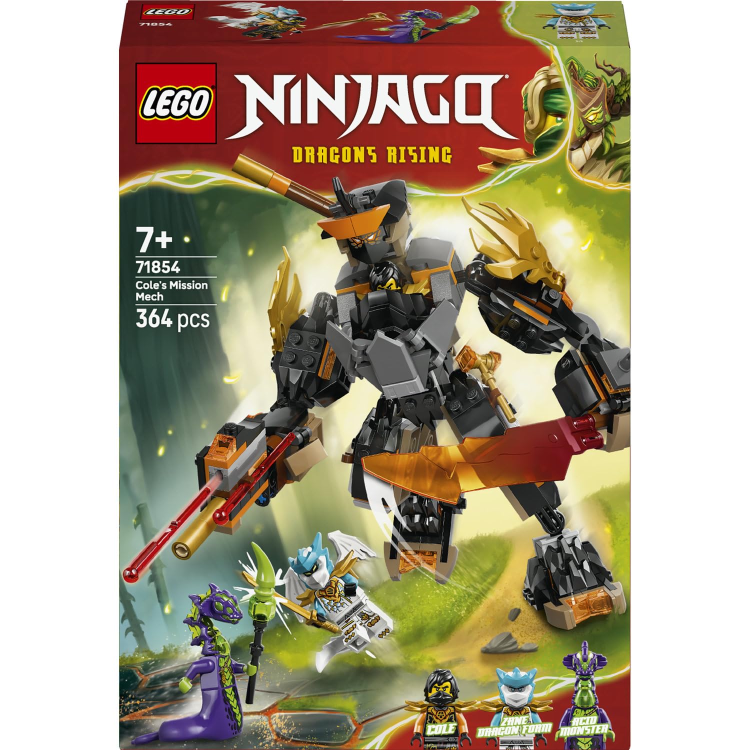 LEGO Ninjago La mission du robot Cole et du dragon Zane 71854