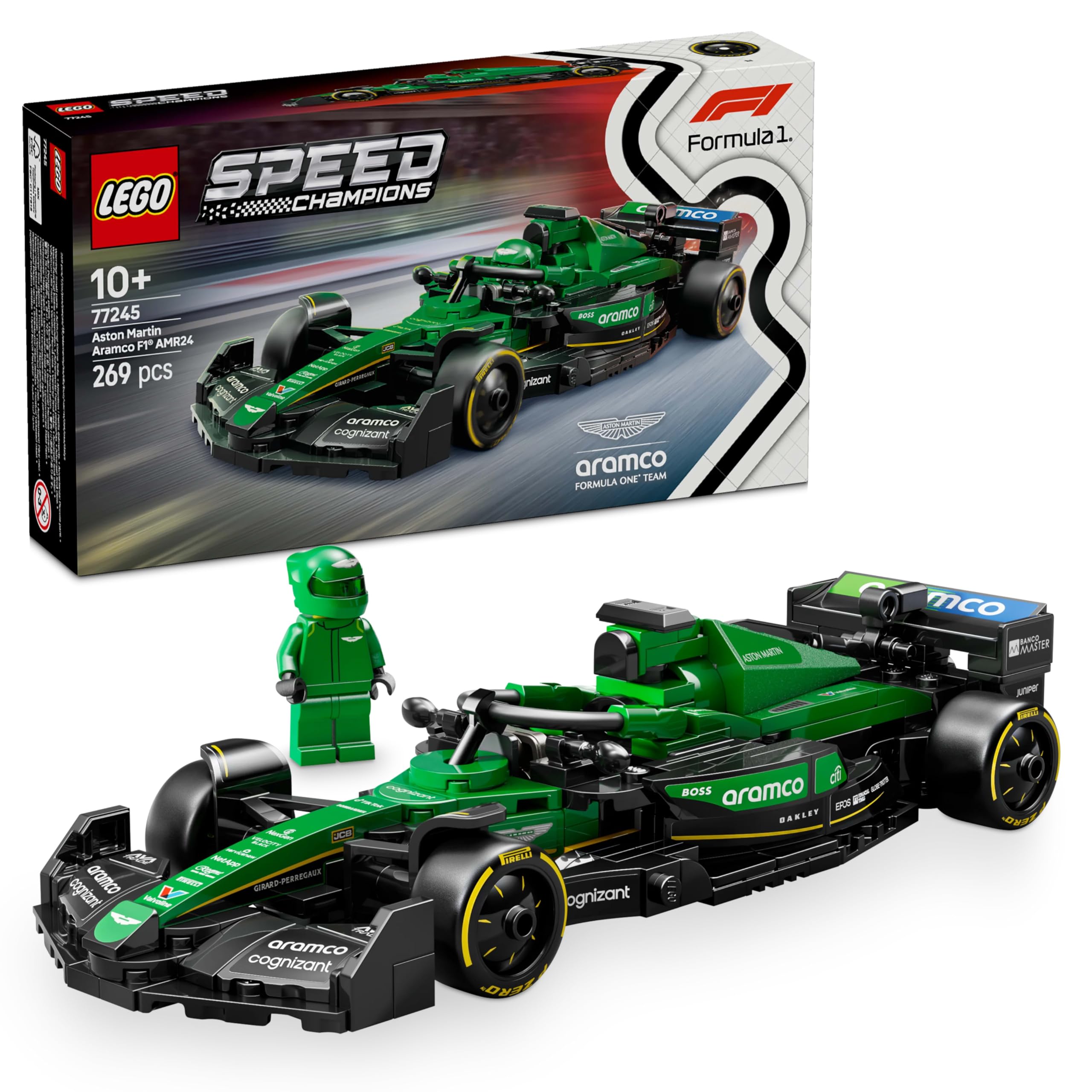 LEGO Speed Champions, voiture F1 Aston Martin Aramco AMR24 — idée cadeau