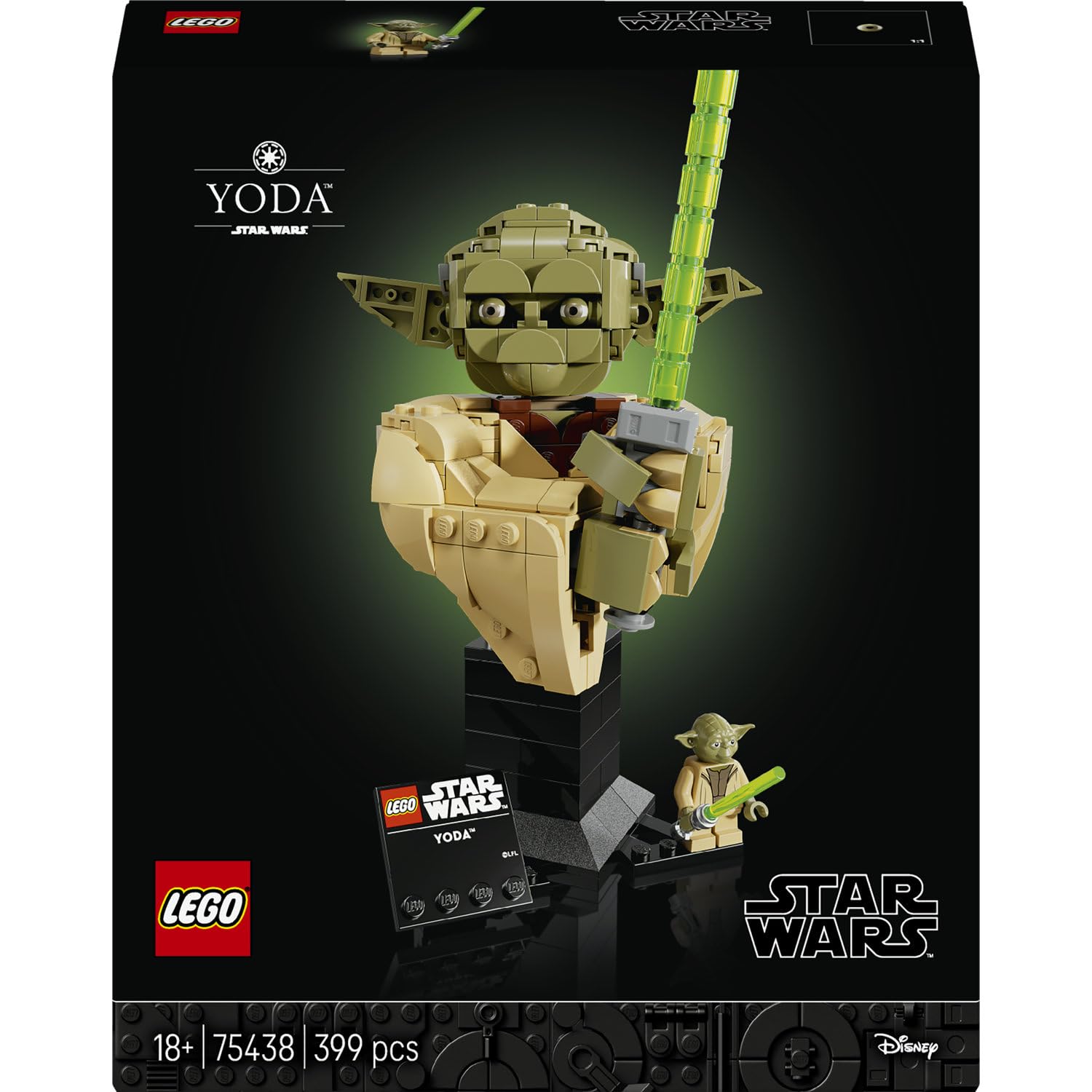 LEGO Star Wars 75438 Le buste de Yoda, set collector — idée cadeau