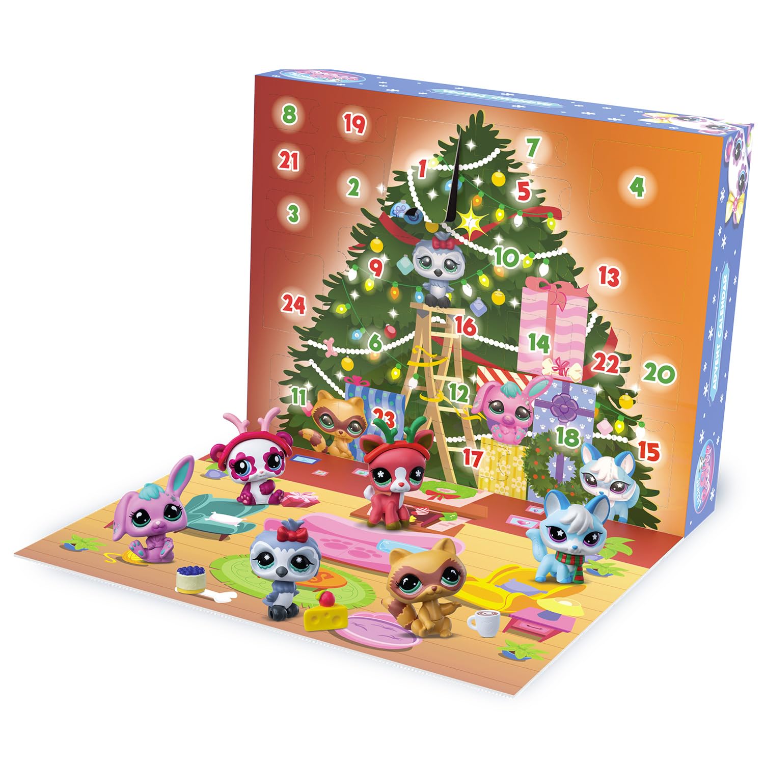 Calendrier de l'Avent Littlest Pet Shop, 8 figurines et 16 accessoires — idée cadeau