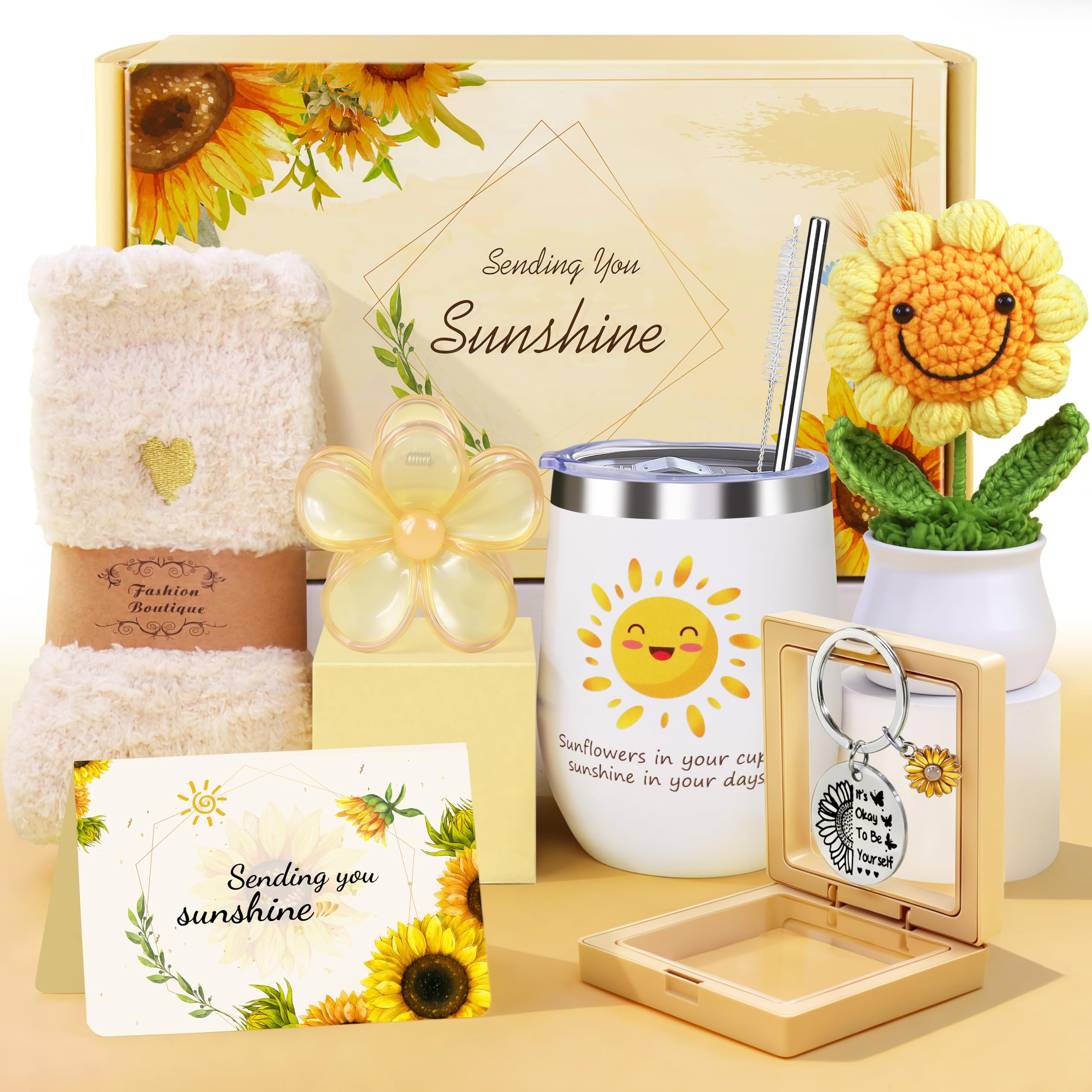 LIVEHITOP, coffret cadeau tournesol 7 pièces — idée cadeau