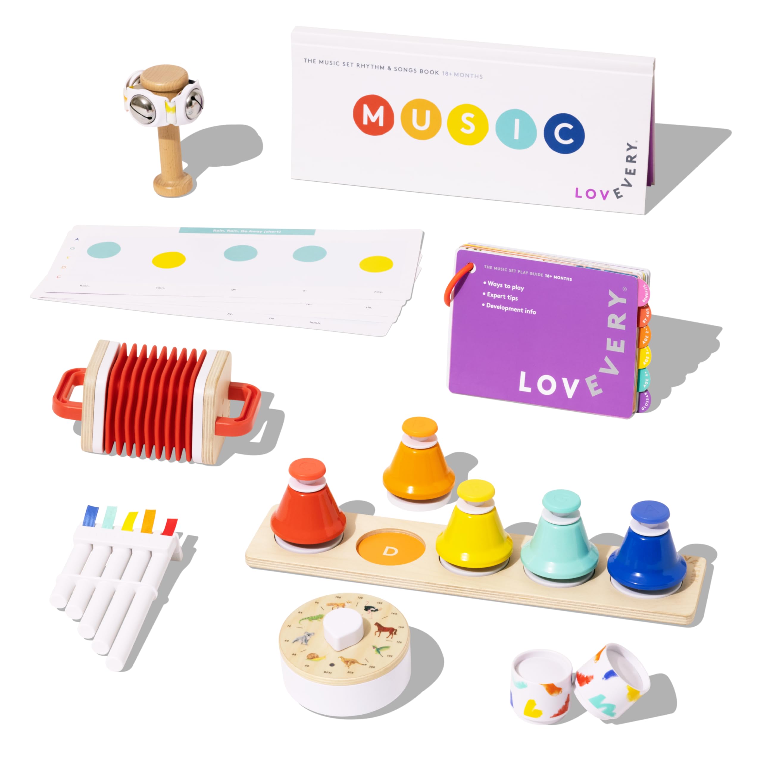 Le Kit Musical Lovevery, 6 instruments et un livre de rythmes — cadeau drôle et insolite