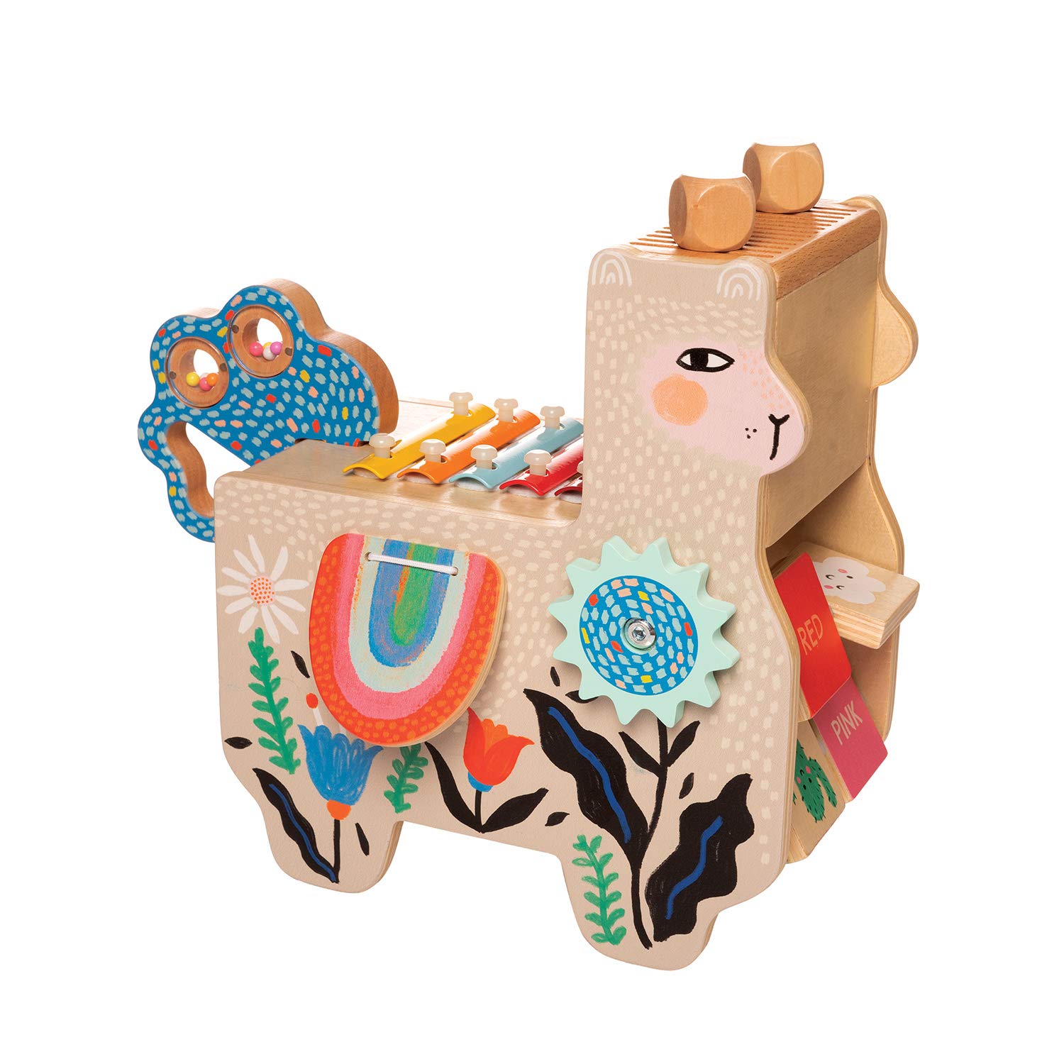 Manhattan Toy Lili Llama, lama musical en bois avec xylophone et maracas — idée cadeau