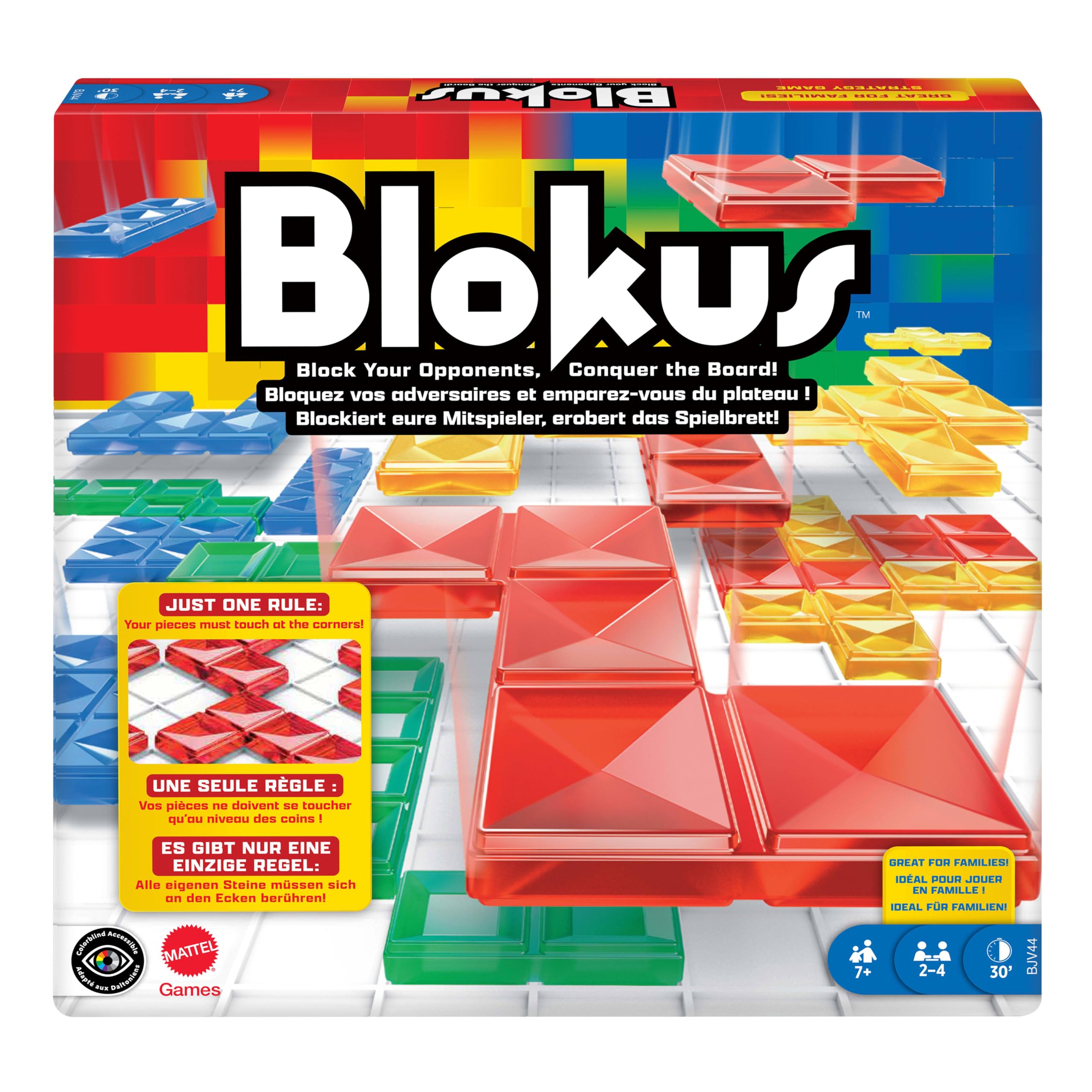 Mattel Games Blokus, jeu de stratégie de pose de pièces — idée cadeau
