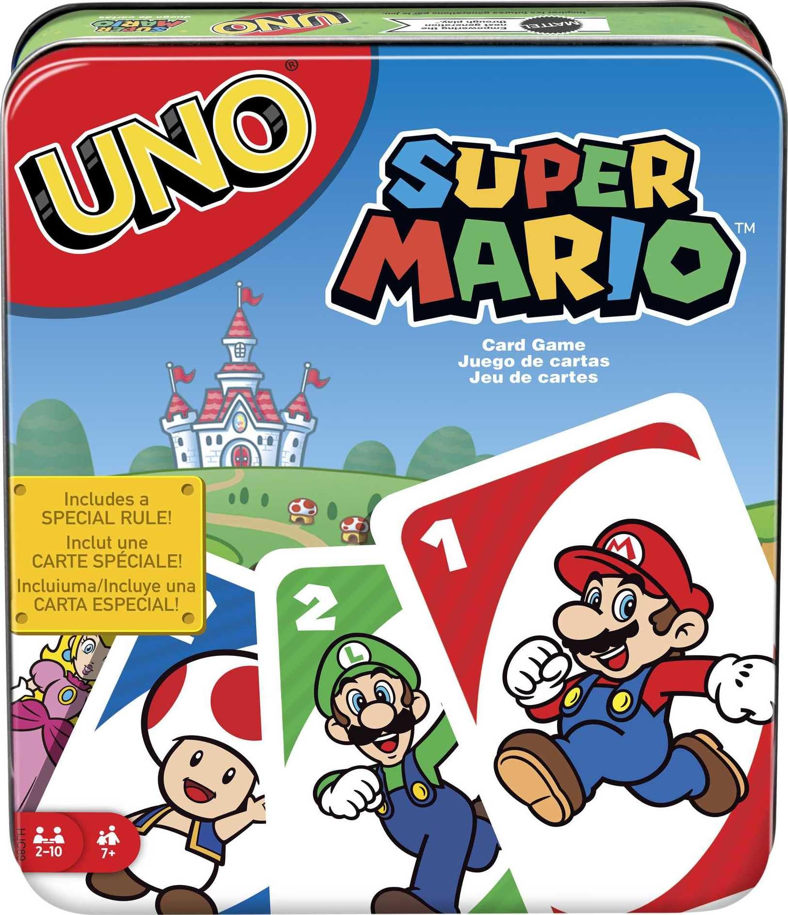 Mattel Games UNO Super Mario, jeu de cartes de 2 à 10 joueurs — idée cadeau