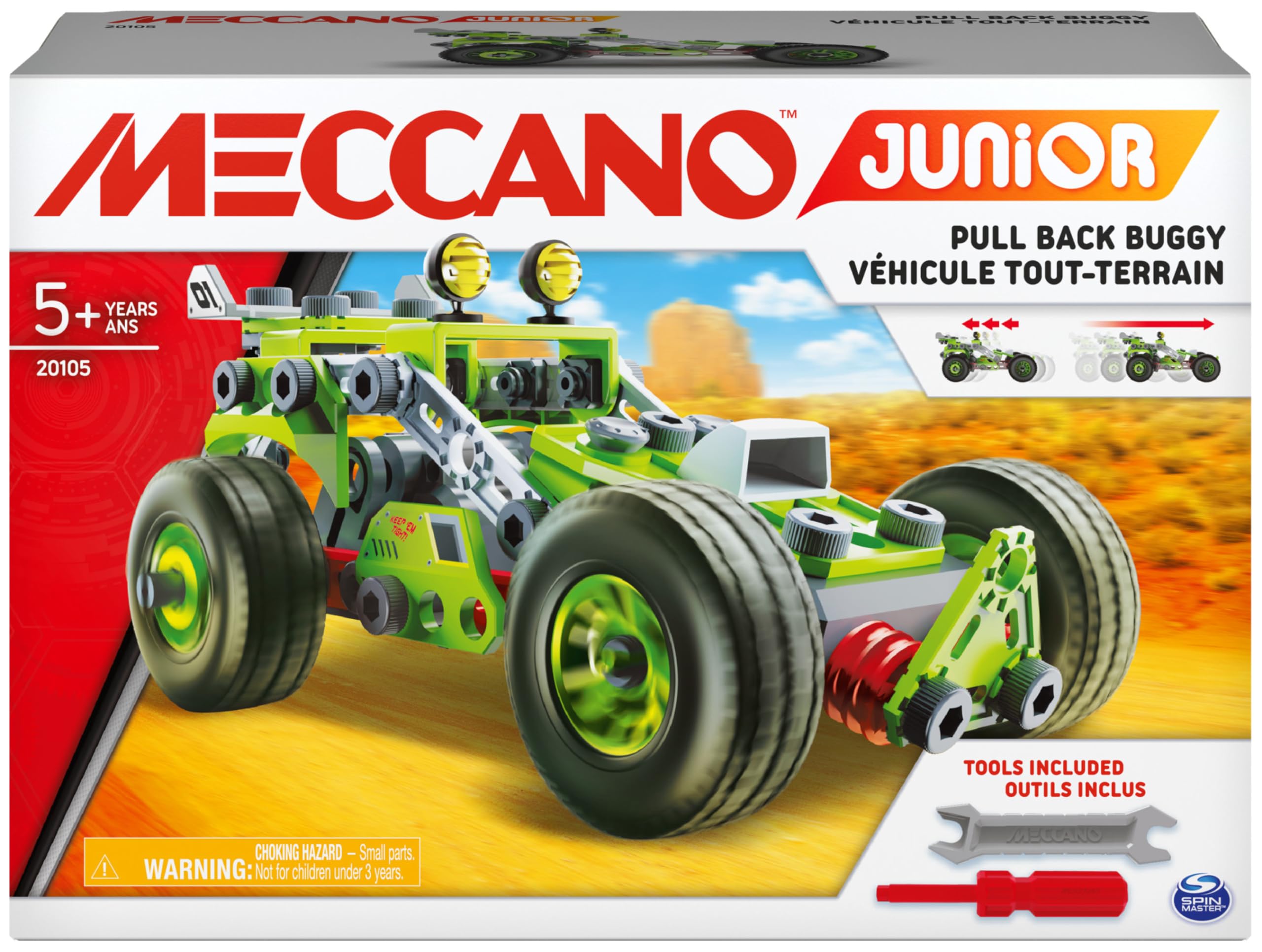 Meccano Junior Ma voiture à rétrofriction, 3 modèles — idée cadeau