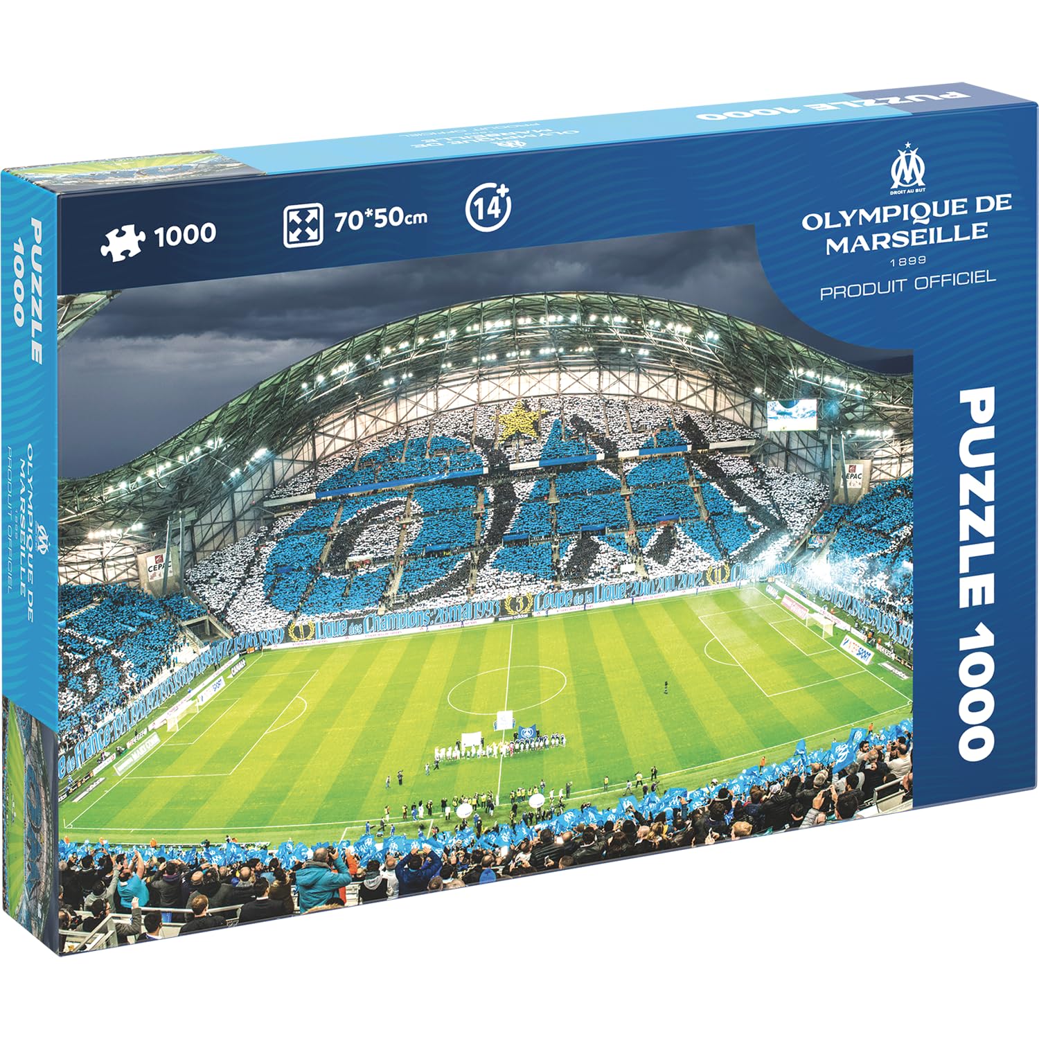 Megableu, puzzle 1000 pièces OM « Tifo Vélodrome » — idée cadeau