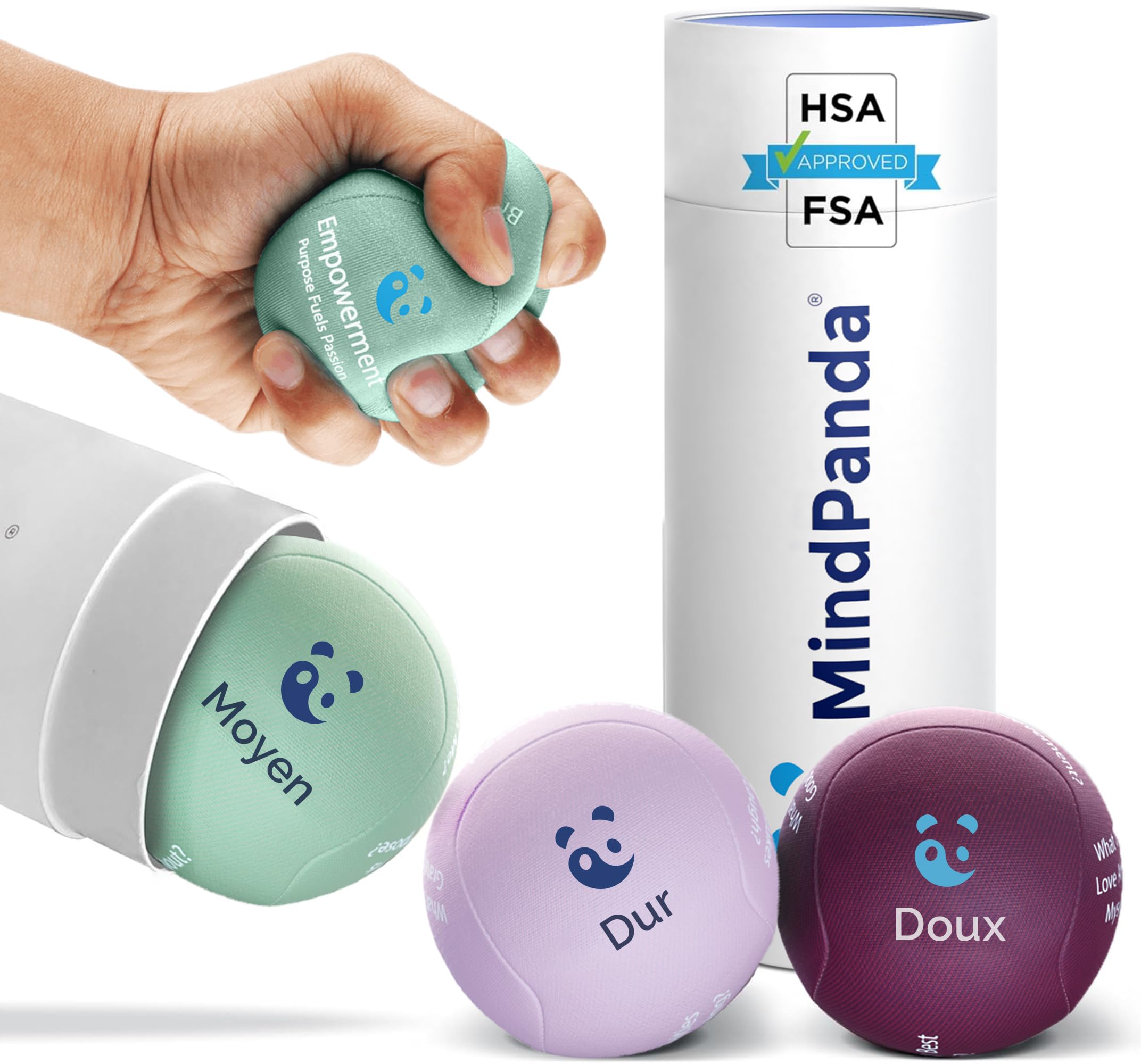 MindPanda Multi-Density Stress Balls (3-Pack) — gift idea