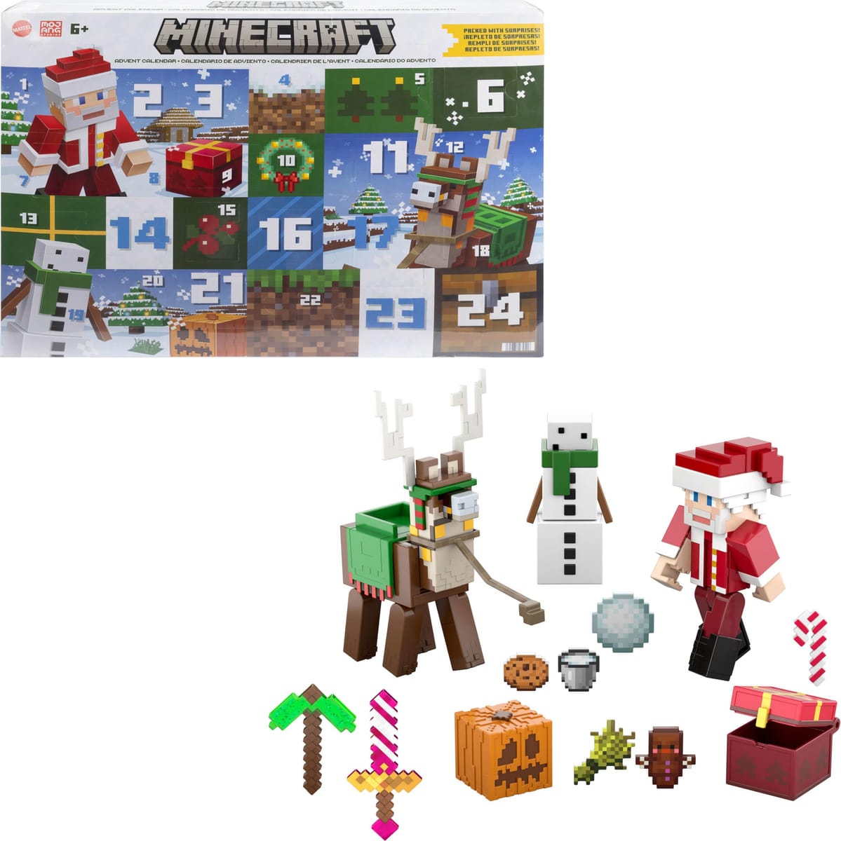 Minecraft, calendrier de l'Avent avec figurines de 8 cm — idée cadeau